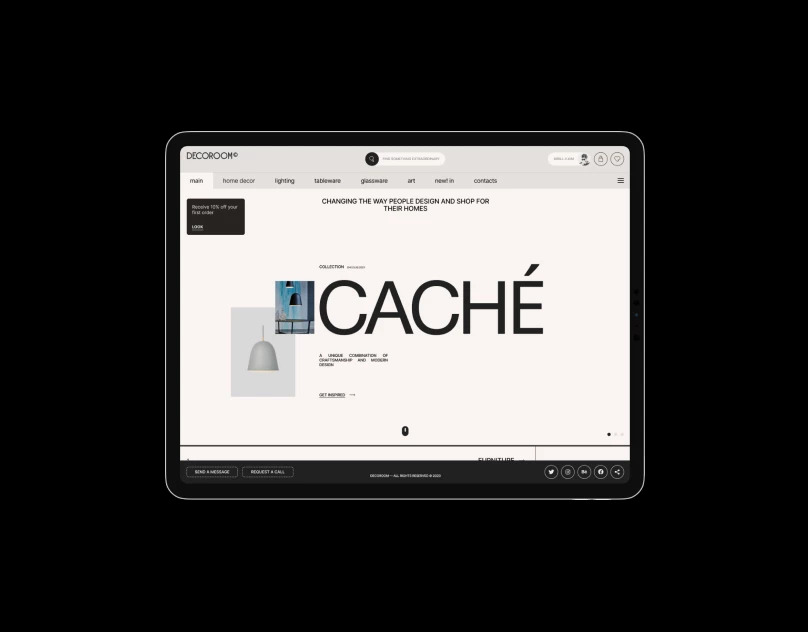DECOROOM — Интерфейсы, Брендинг на Dprofile