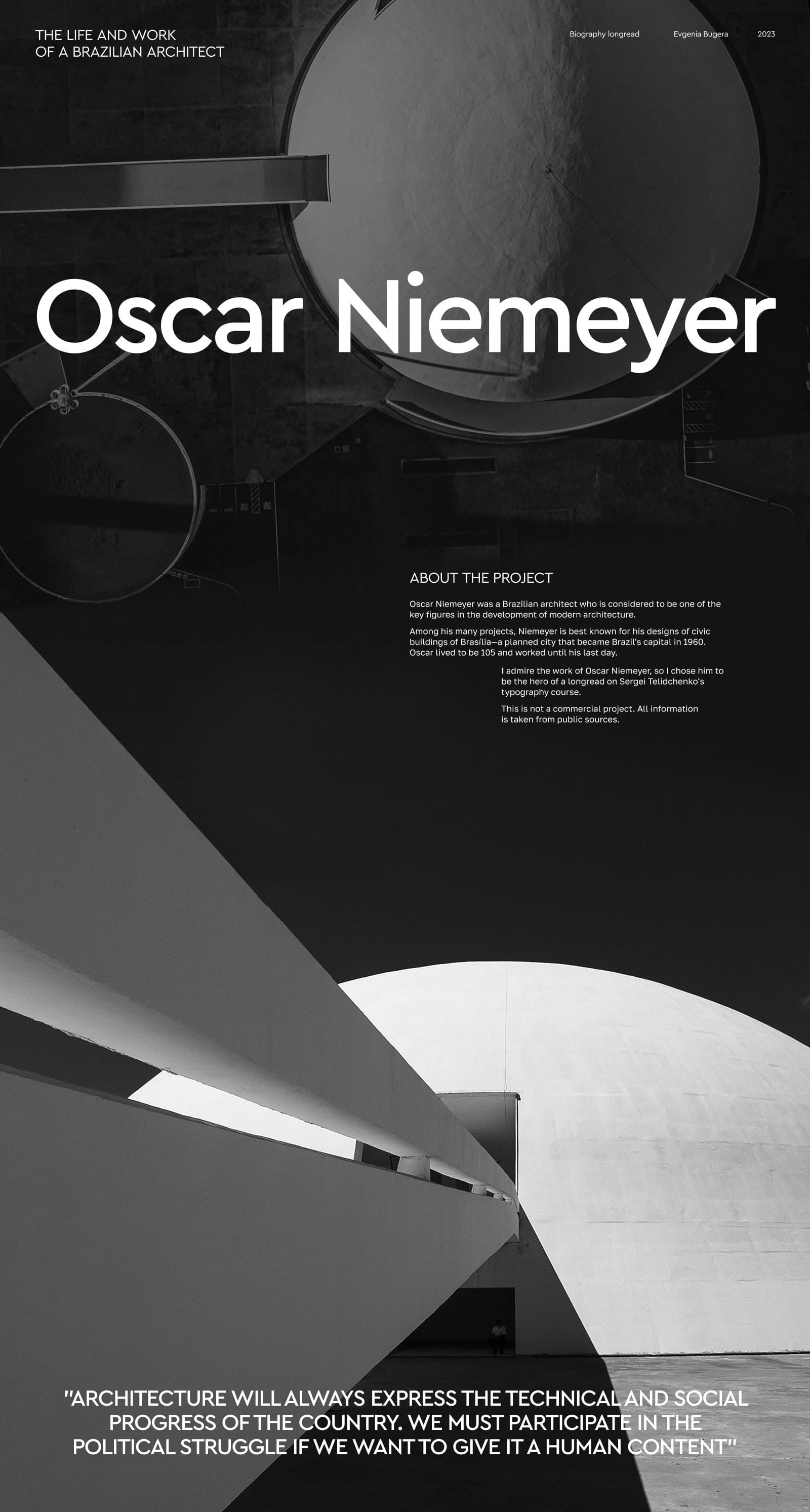 Longread Oscar Niemeyer — Изображение №1 — Интерфейсы на Dprofile