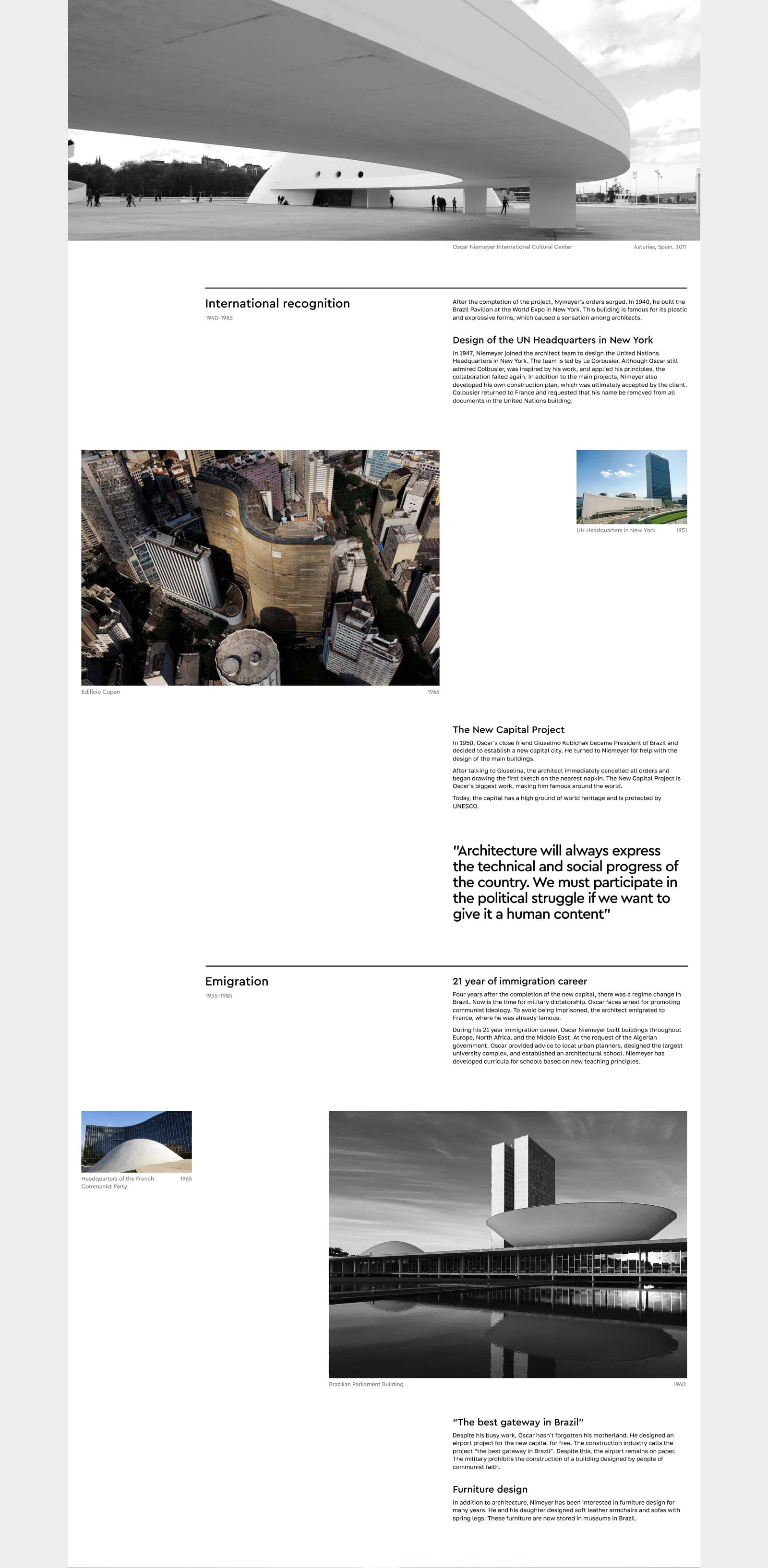 Longread Oscar Niemeyer — Изображение №10 — Интерфейсы на Dprofile