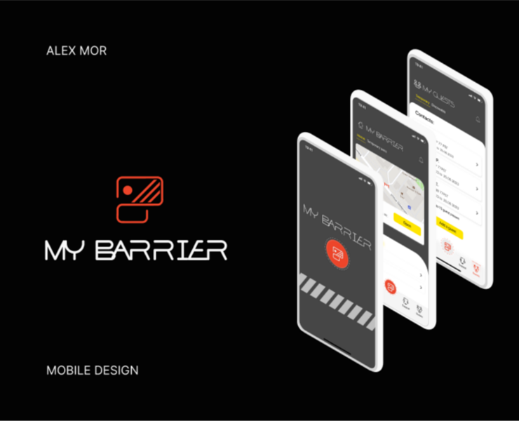 Mobile app — system control barrier — Интерфейсы на Dprofile