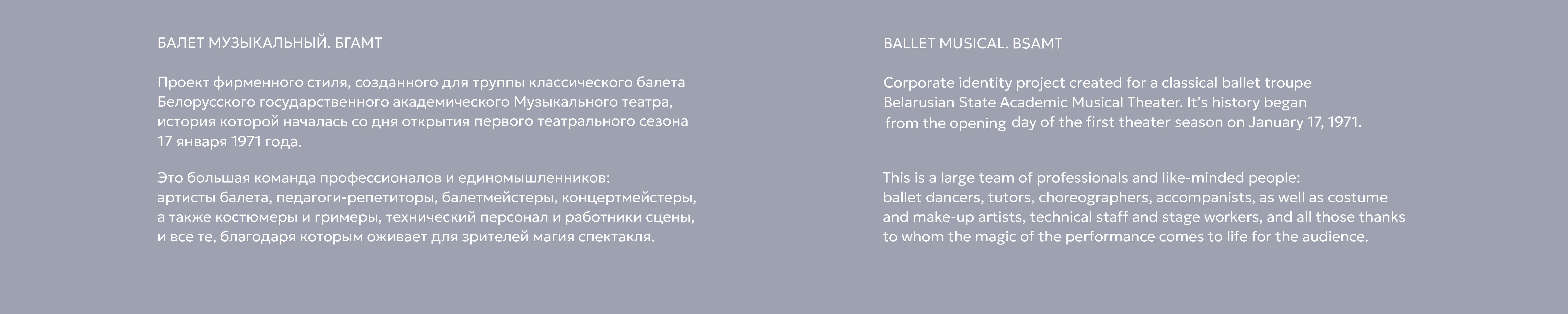 BALLET MUSICAL IDENTITY — Изображение №3 — Брендинг, Графика на Dprofile