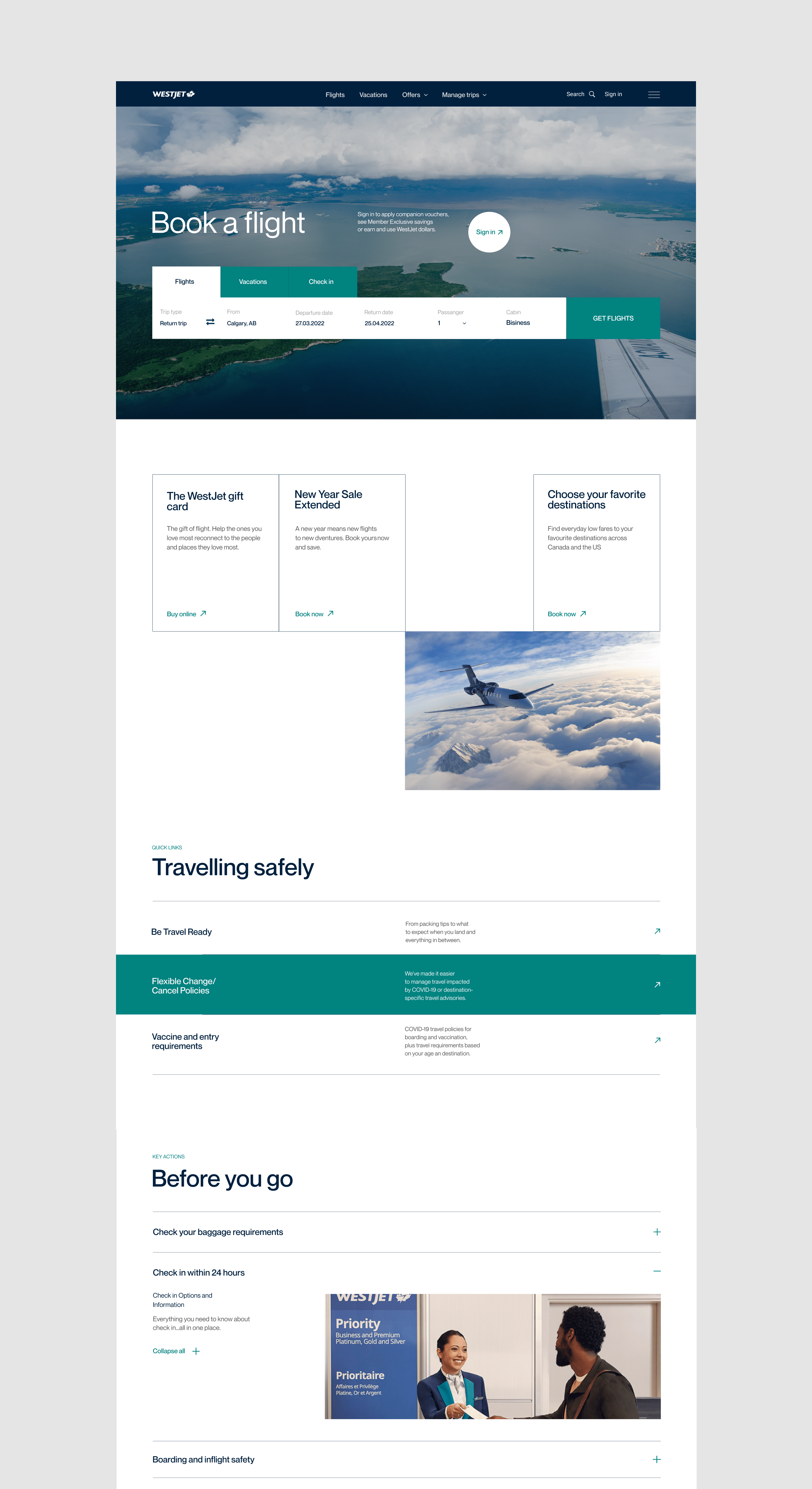 Corporate redesign "WestJet." — Изображение №2 — Интерфейсы, Анимация на Dprofile