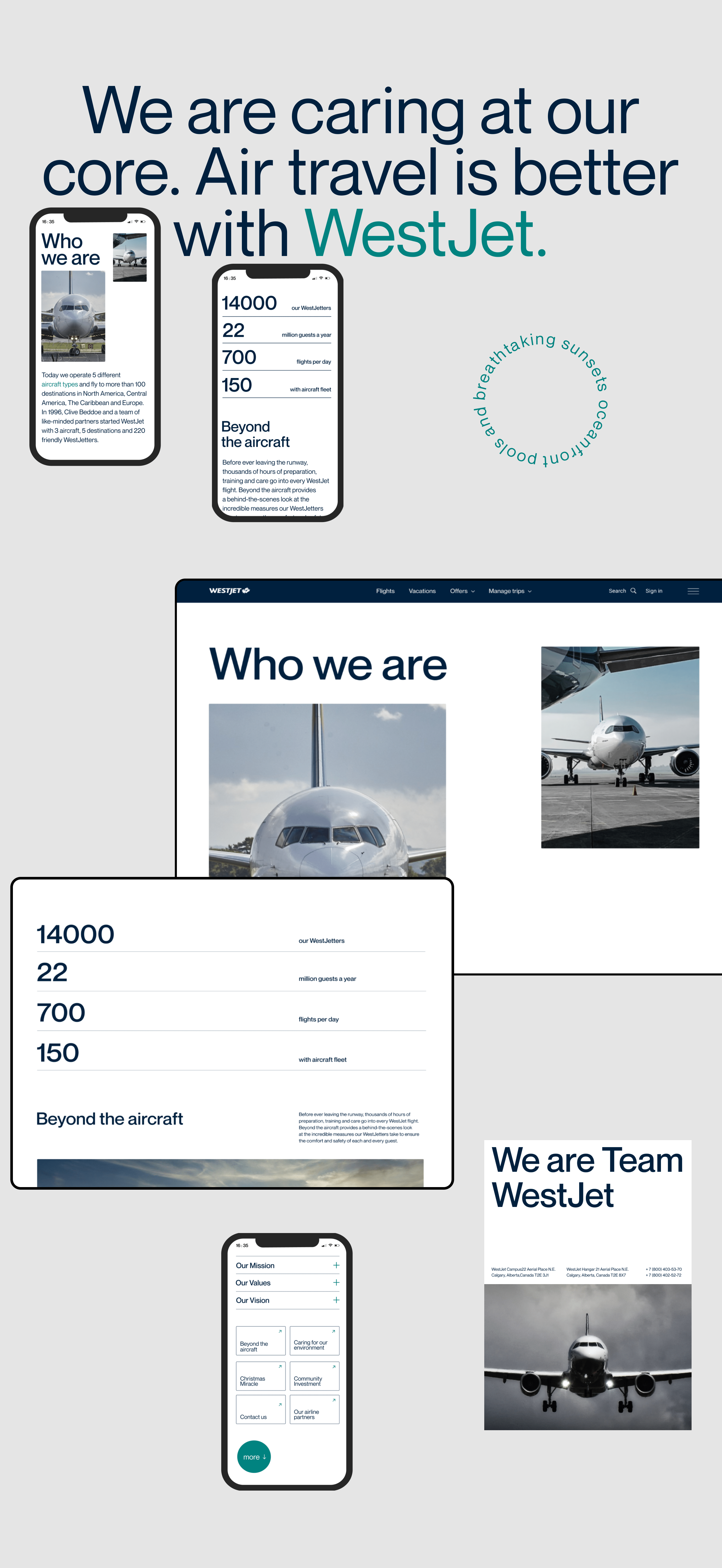 Corporate redesign "WestJet." — Изображение №5 — Интерфейсы, Анимация на Dprofile