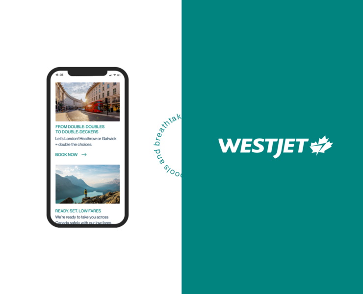 Corporate redesign "WestJet." — Интерфейсы, Анимация на Dprofile