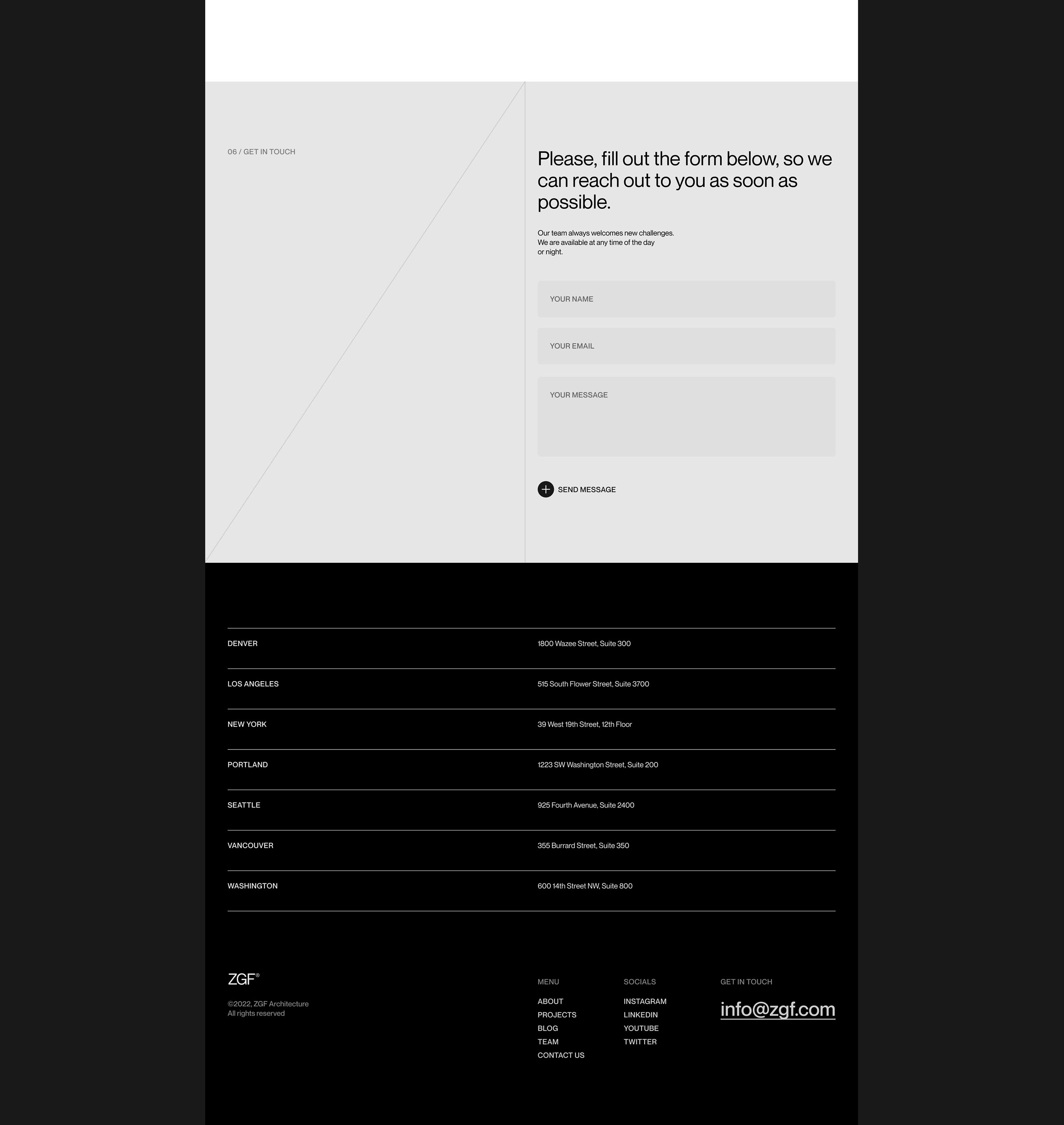 ZGF® Architects — Изображение №6 — Интерфейсы, Брендинг на Dprofile