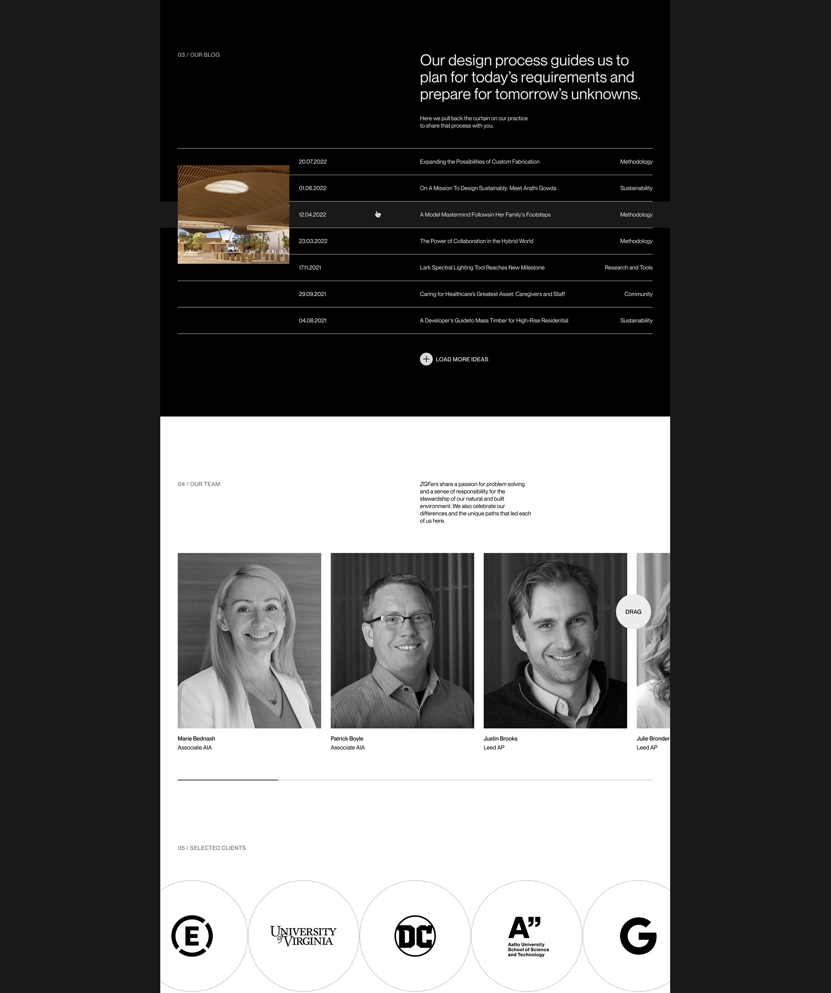 ZGF® Architects — Изображение №5 — Интерфейсы, Брендинг на Dprofile