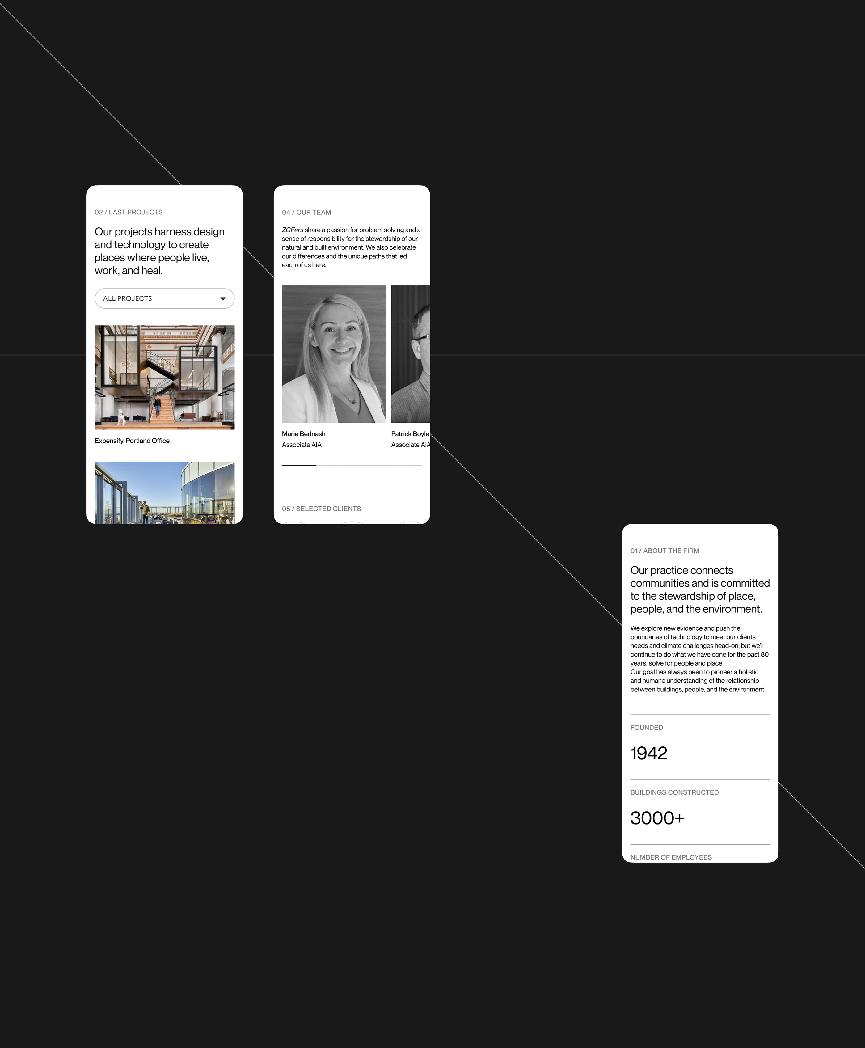 ZGF® Architects — Изображение №7 — Интерфейсы, Брендинг на Dprofile