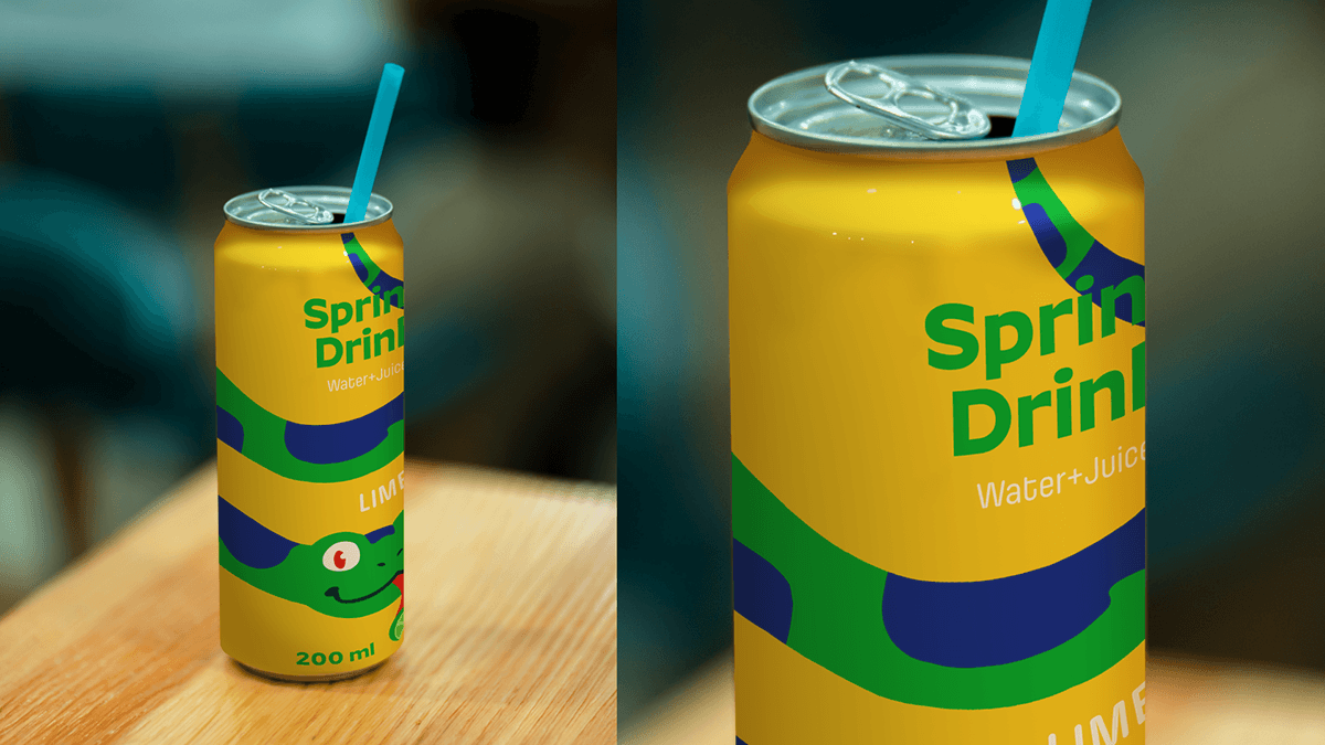 Упаковка газировки : Spring Drink — Изображение №6 — Брендинг, Иллюстрация на Dprofile