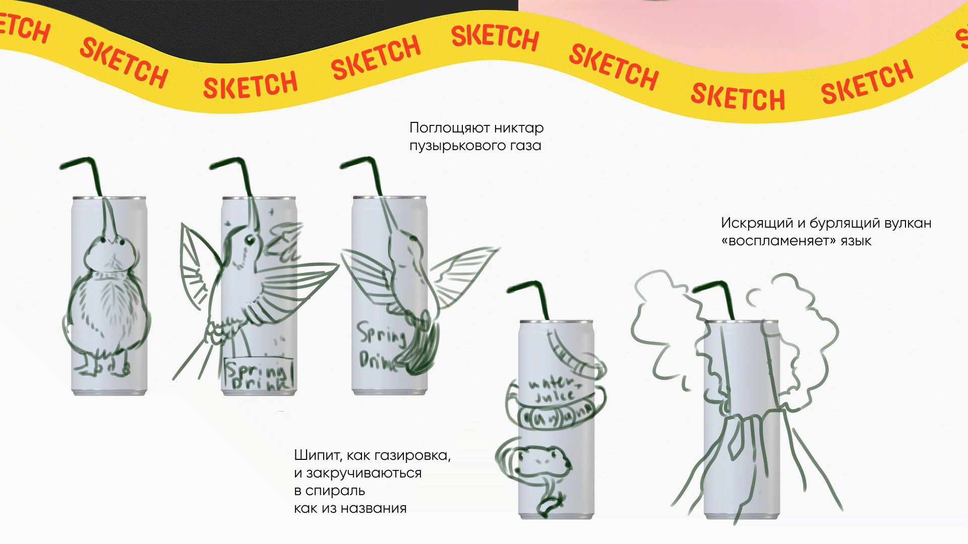 Упаковка газировки : Spring Drink — Изображение №3 — Брендинг, Иллюстрация на Dprofile