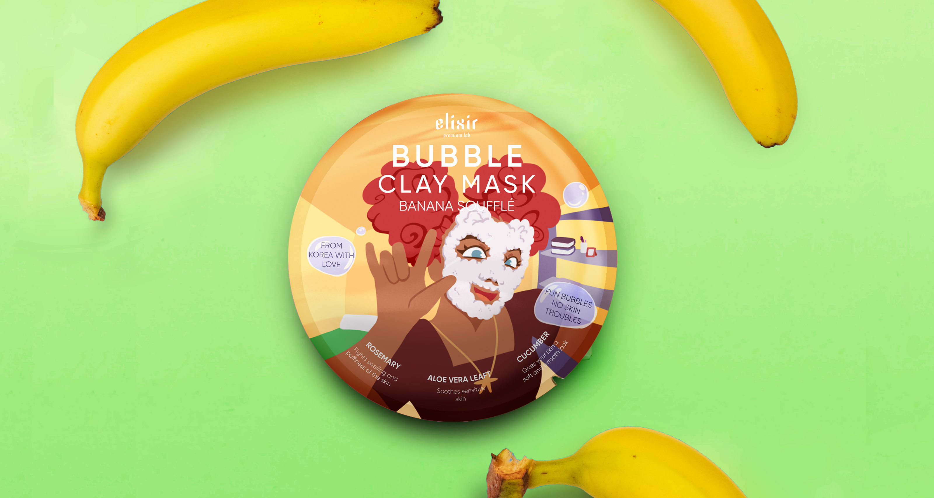 Packaging Clay Mask. Elixir Premium Lab — Изображение №13 — Брендинг, Иллюстрация на Dprofile