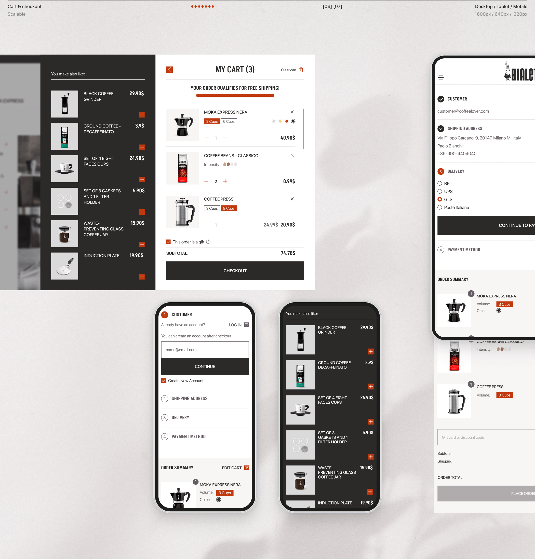Bialetti - Website E-commerce — Изображение №16 — Интерфейсы, Анимация на Dprofile