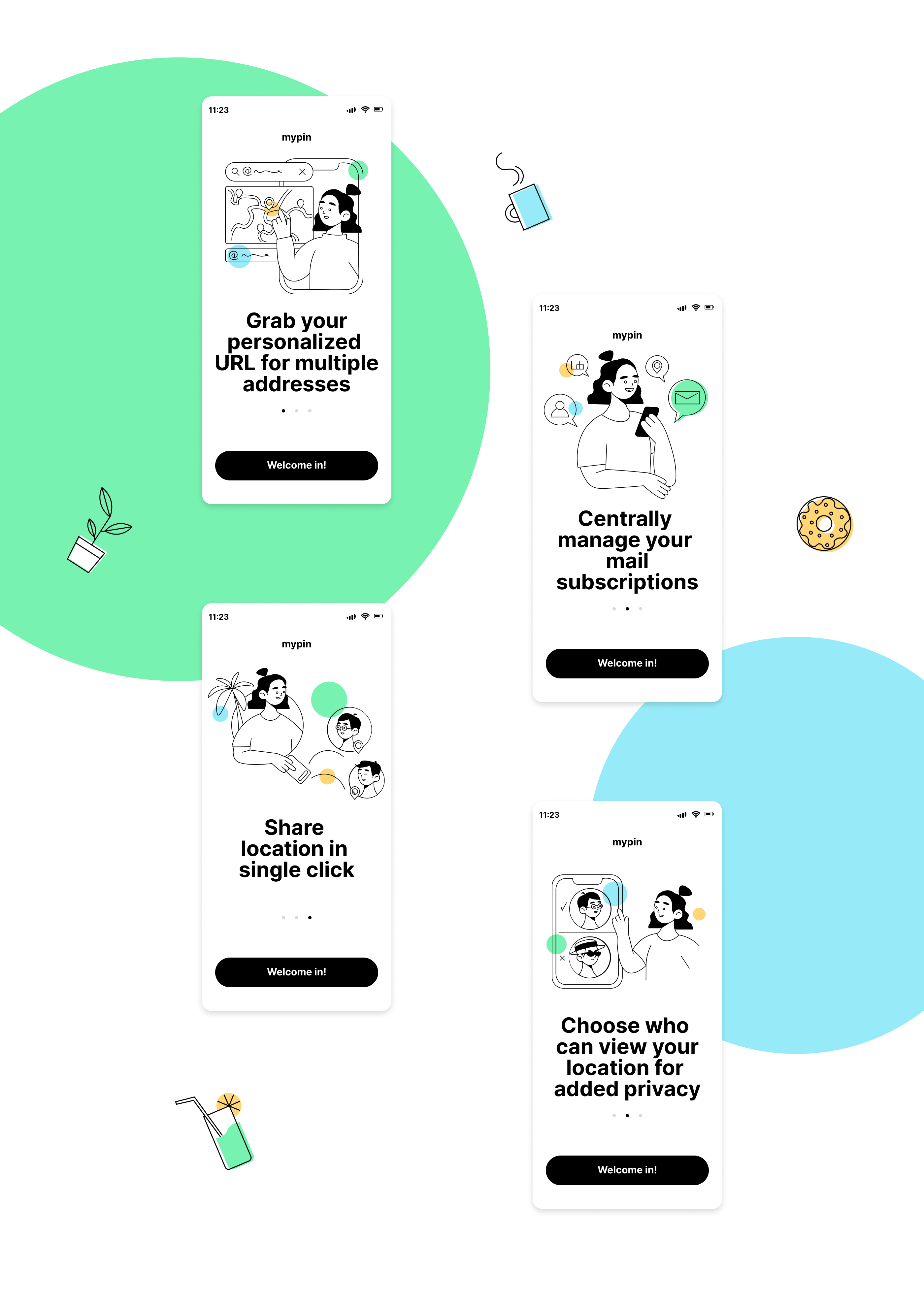 simple vector illustrations for mobile app — Изображение №4 — Иллюстрация на Dprofile