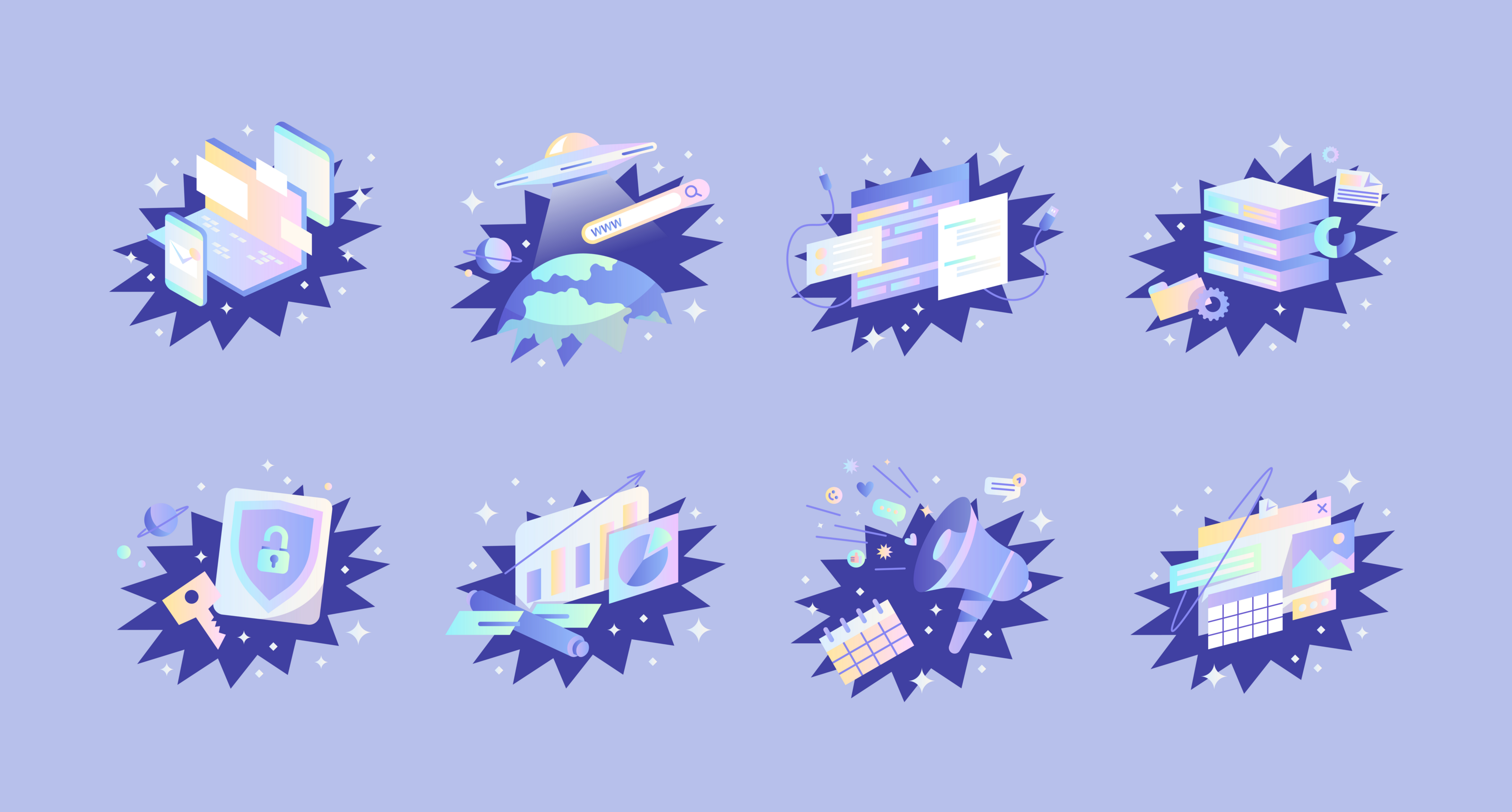 Web Space | Vector illustrations set — Изображение №6 — Иллюстрация на Dprofile