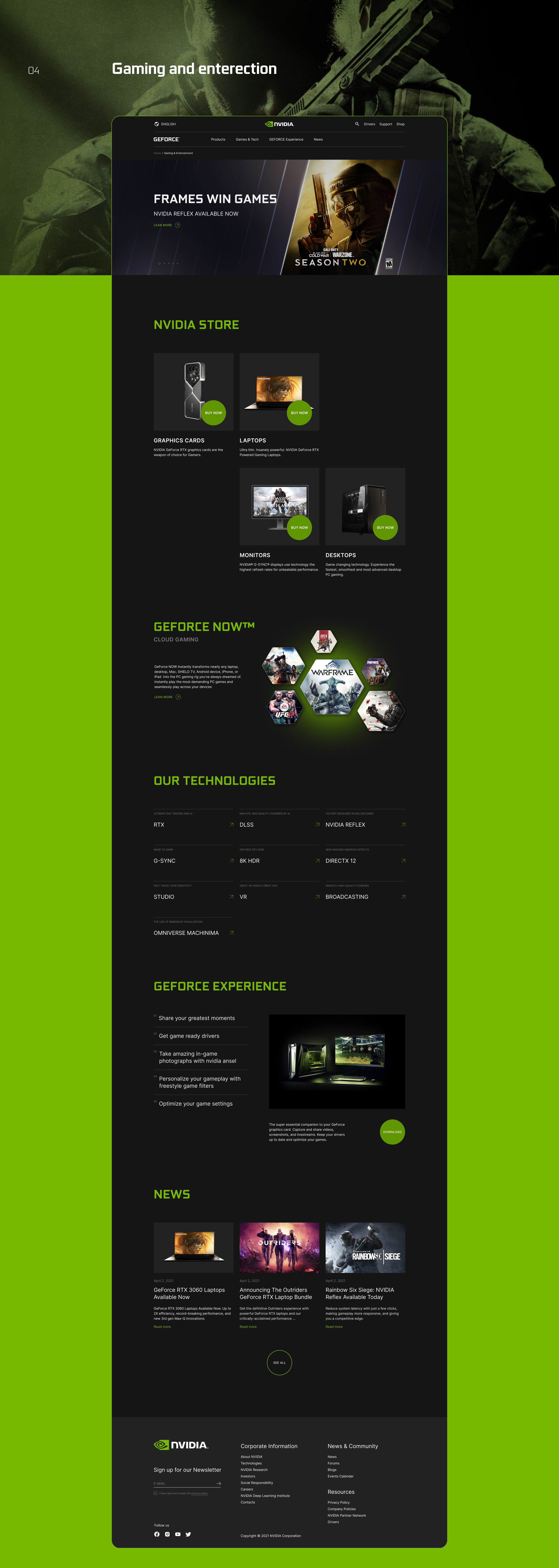 NVIDIA website redesign concept — Изображение №6 — Интерфейсы на Dprofile