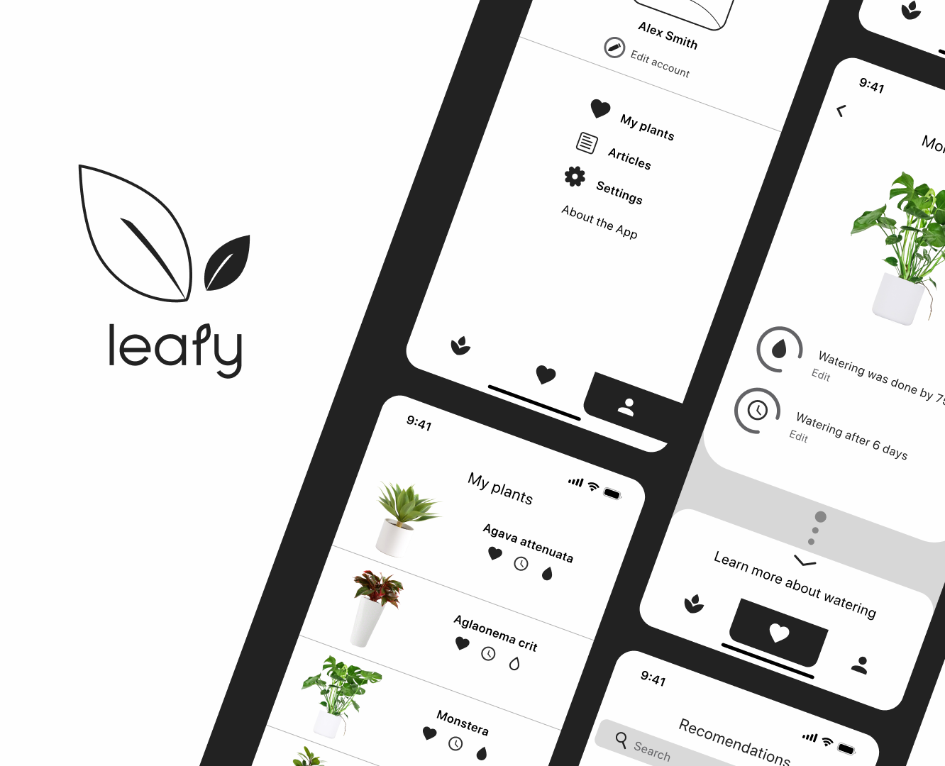 Mobile application "Leafy" на Dprofile