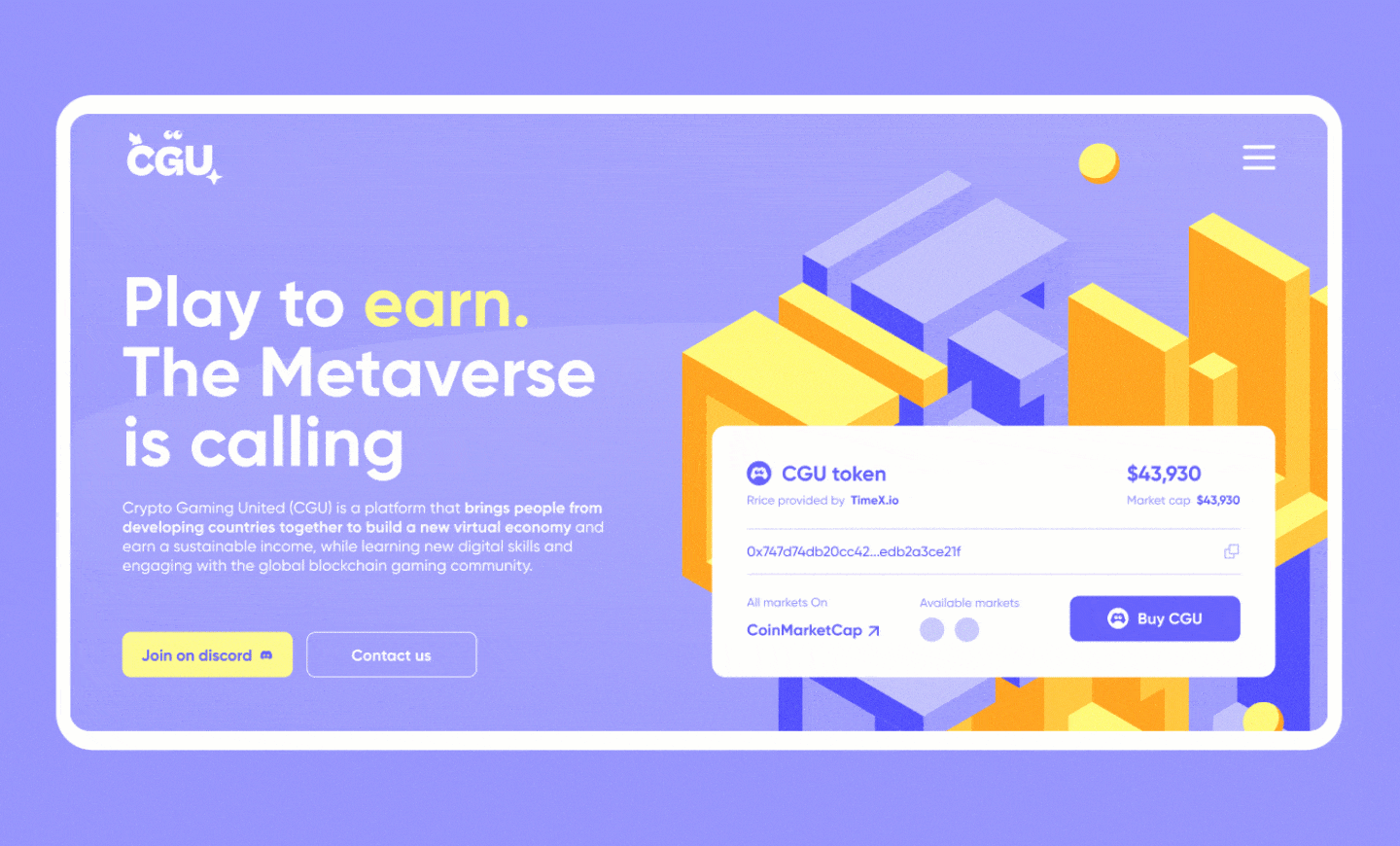 Crypto Gaming United (CGU) platform — Изображение №3 — Интерфейсы на Dprofile