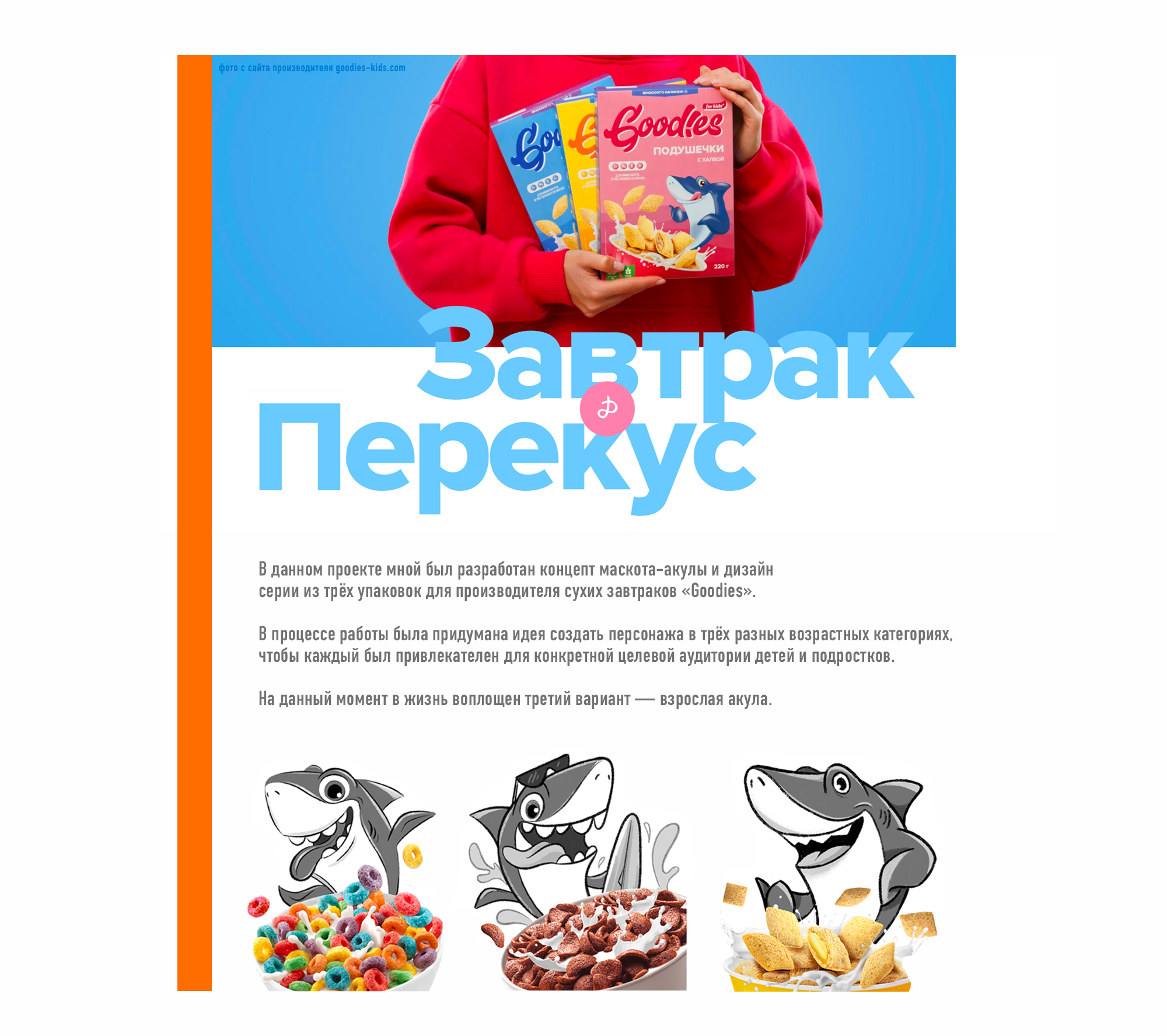 «Goodies». Бренд-персонаж и дизайна упаковки сухих завтраков — Изображение №2 — Брендинг, Иллюстрация на Dprofile