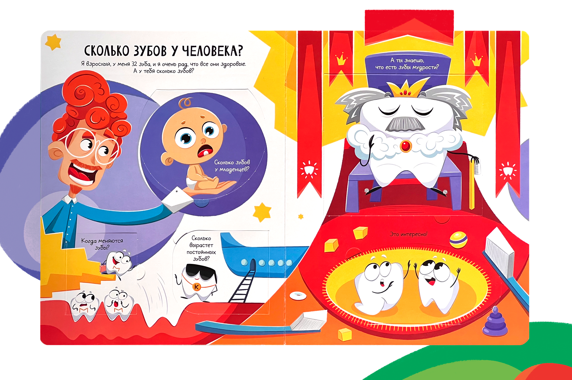Детская книга с окошками "Всё о зубах". Издательство МИФ — Изображение №5 — Иллюстрация, Графика на Dprofile