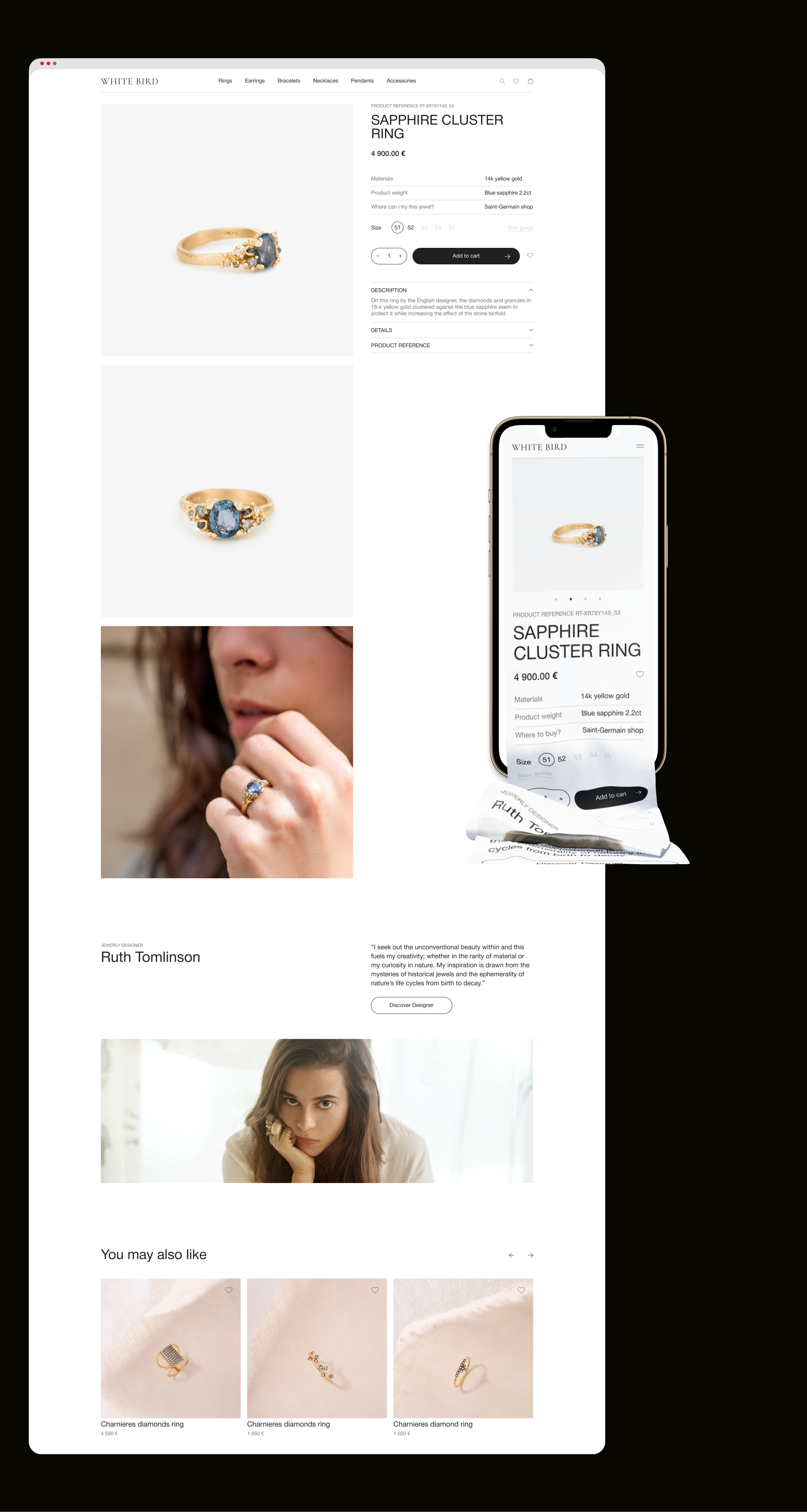 INTERNET BOUTIQUE "WHITE BIRD" — Изображение №6 — Интерфейсы на Dprofile