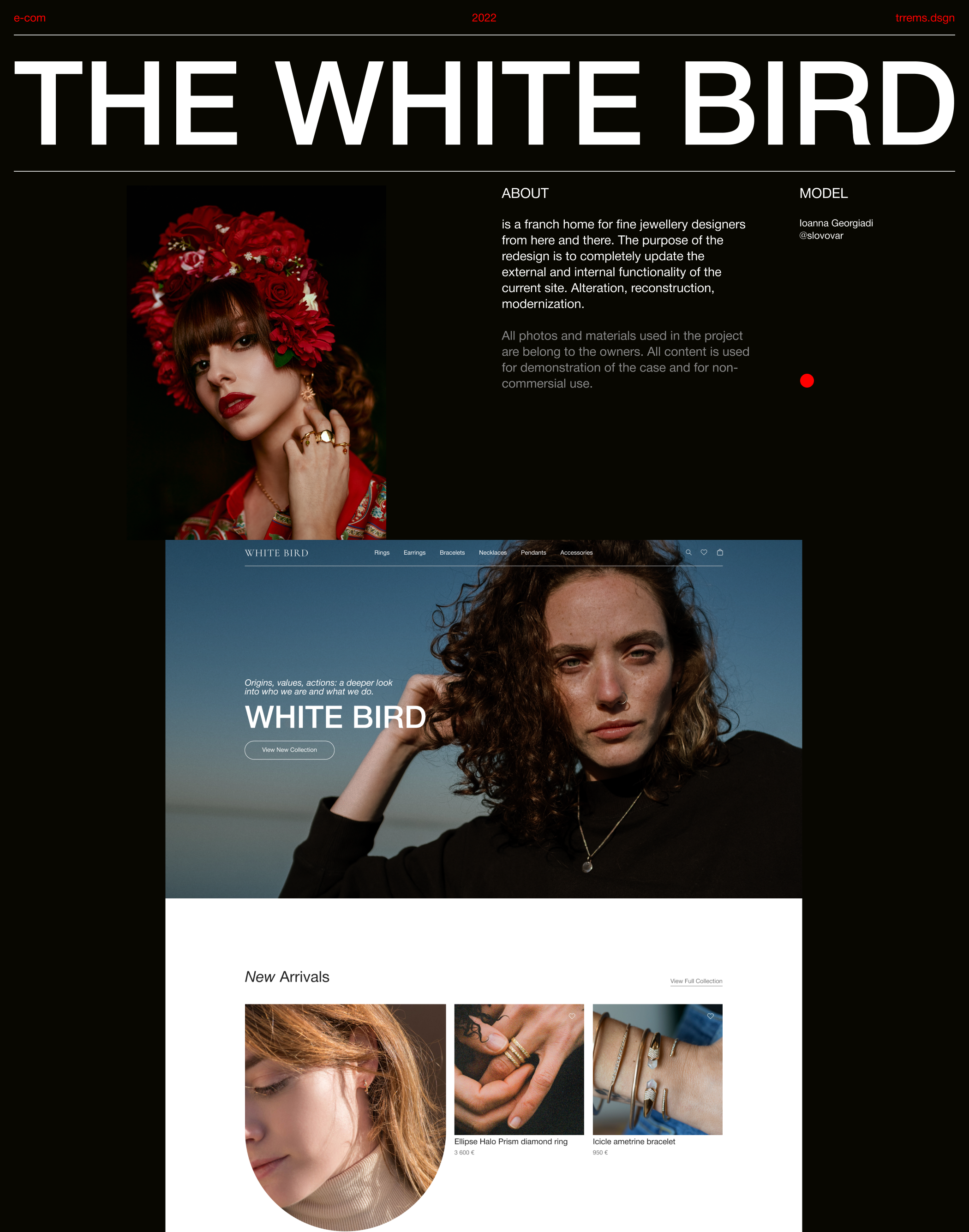 INTERNET BOUTIQUE "WHITE BIRD" — Изображение №1 — Интерфейсы на Dprofile