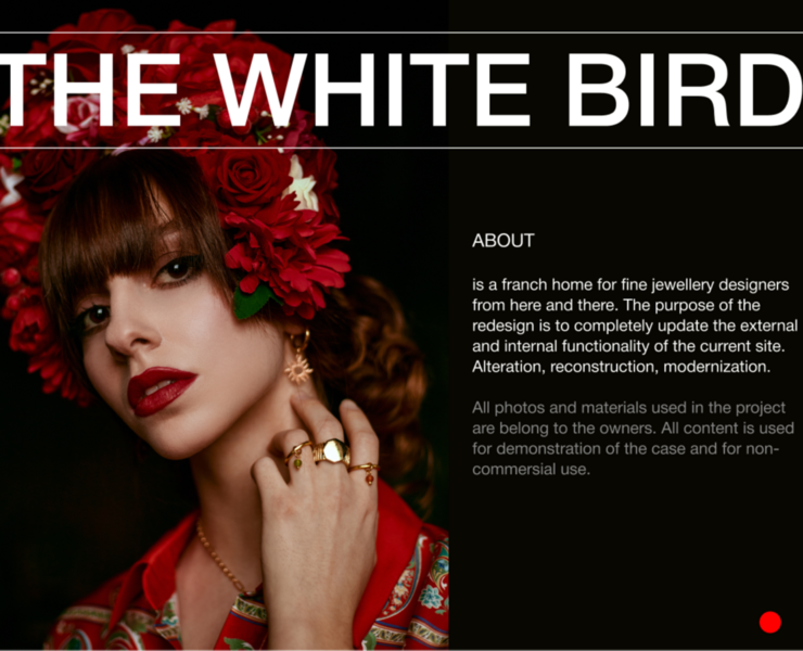 INTERNET BOUTIQUE "WHITE BIRD" — Интерфейсы на Dprofile