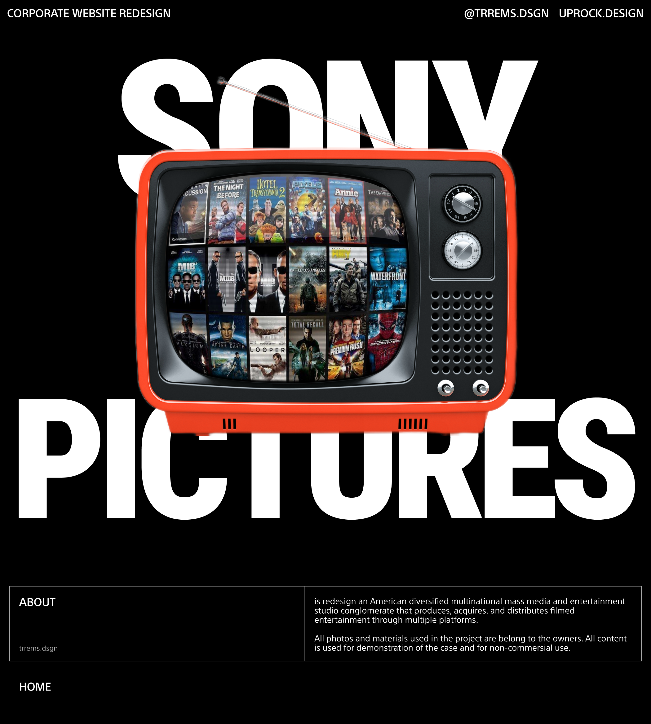 SONY PICTURES REDESIGN — Изображение №1 — Интерфейсы на Dprofile