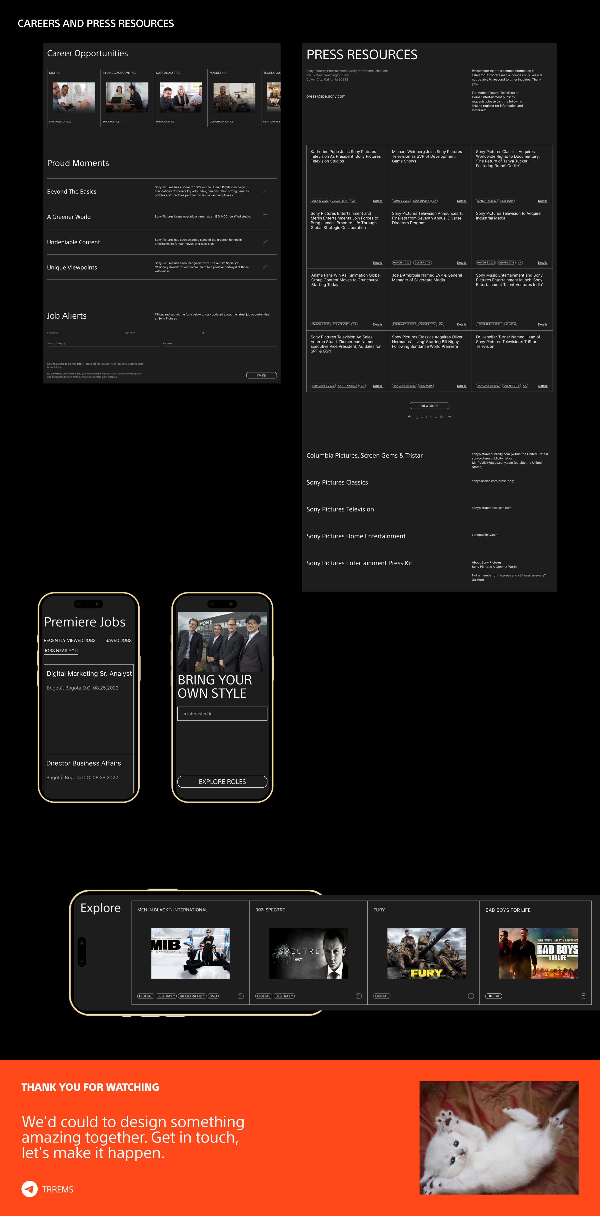 SONY PICTURES REDESIGN — Изображение №5 — Интерфейсы на Dprofile