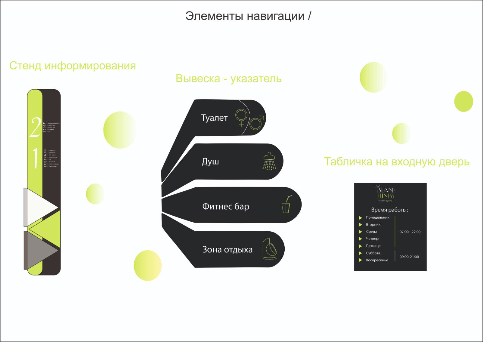 Fitness club navigation system(Навигация фитнеса) — Изображение №2 — Брендинг на Dprofile