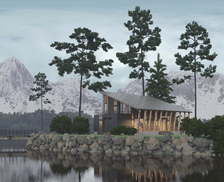 Вилла в горах — Графика, 3D на Dprofile