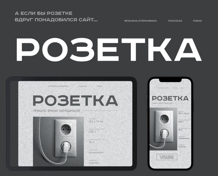 Сайт-визитка для розетки на Dprofile