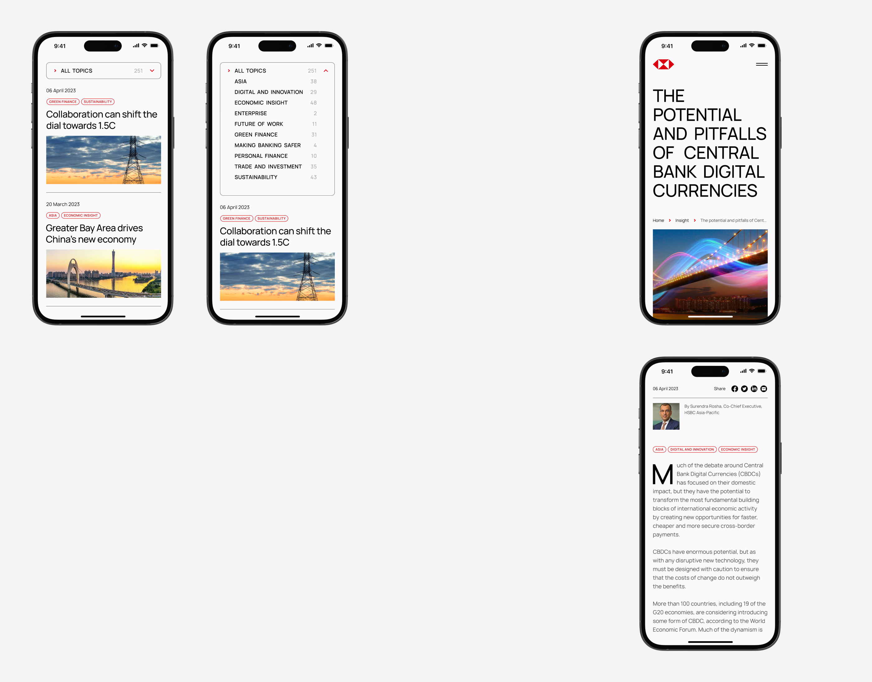 HSBC Group Corporate Website — Изображение №10 — Интерфейсы на Dprofile
