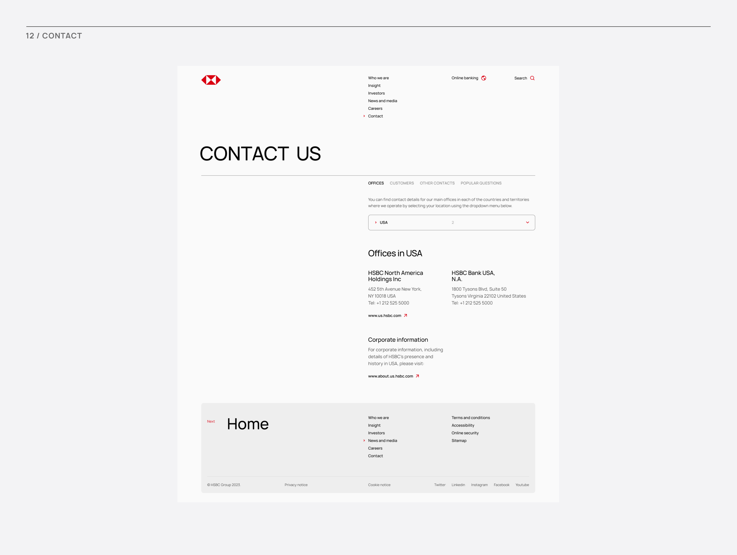 HSBC Group Corporate Website — Изображение №21 — Интерфейсы на Dprofile