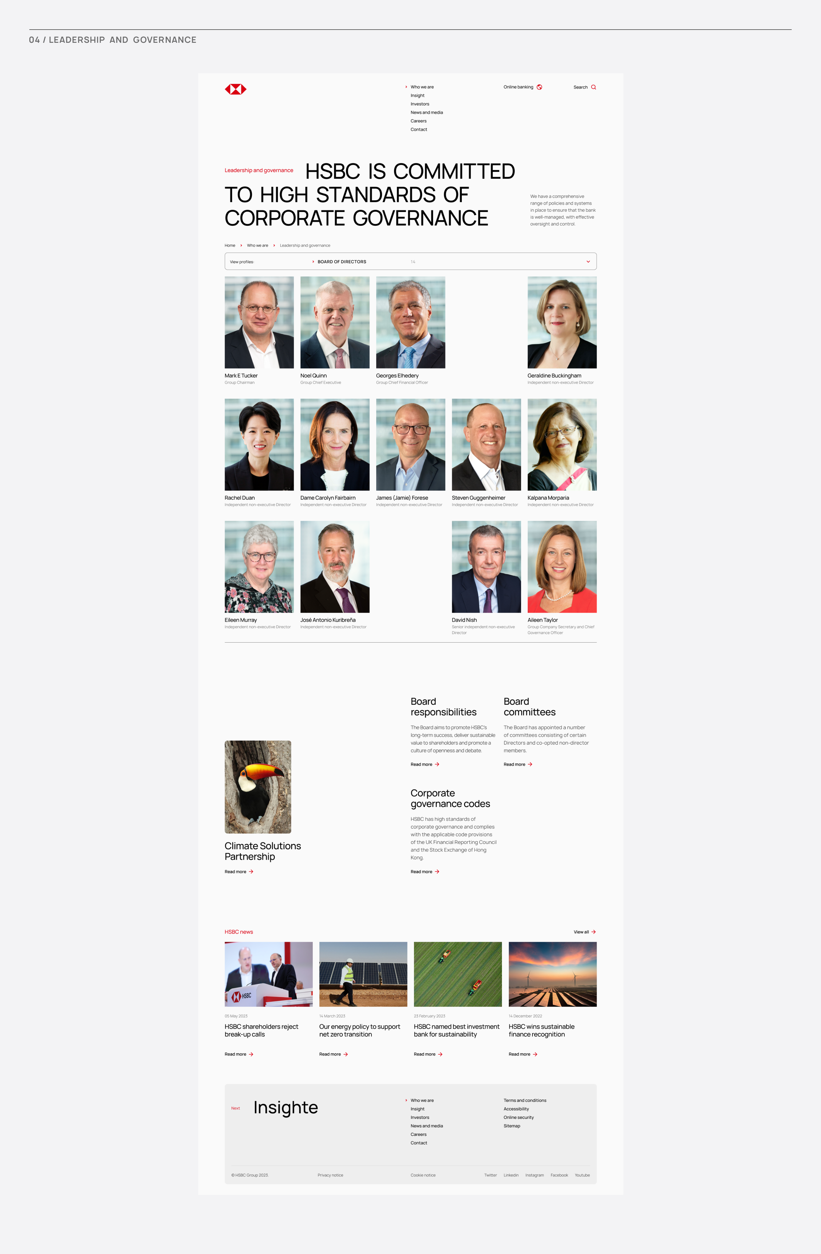 HSBC Group Corporate Website — Изображение №6 — Интерфейсы на Dprofile