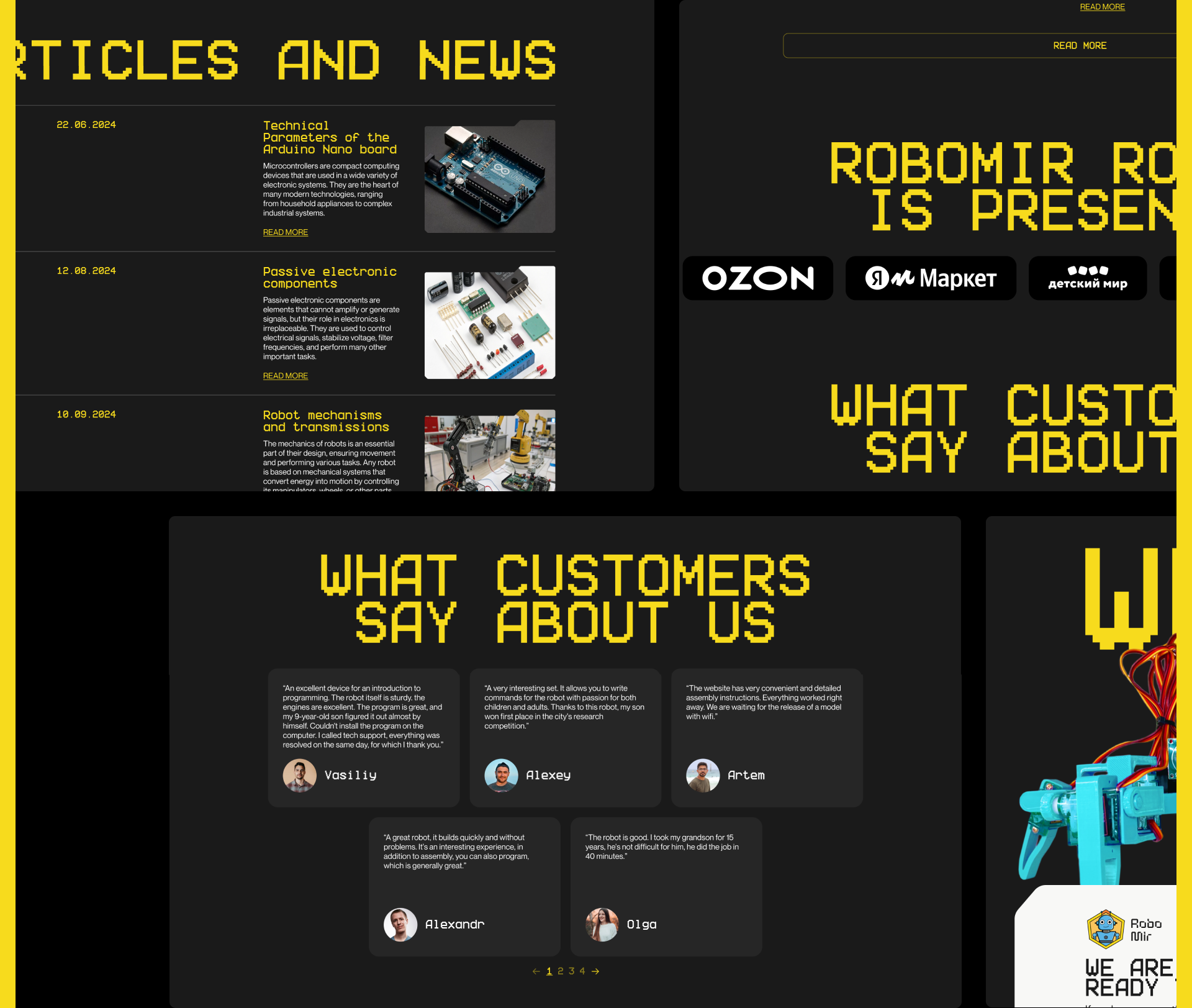 ROBOMIR | CORPORATE WEBSITE — Изображение №4 — Интерфейсы на Dprofile