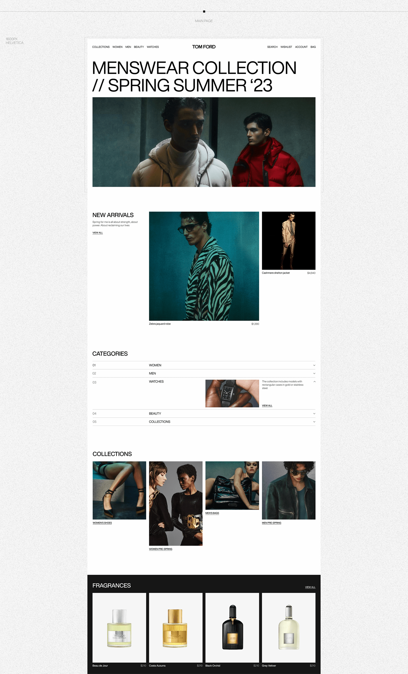 TOM FORD | E-commerce — Изображение №2 — Интерфейсы, Графика на Dprofile