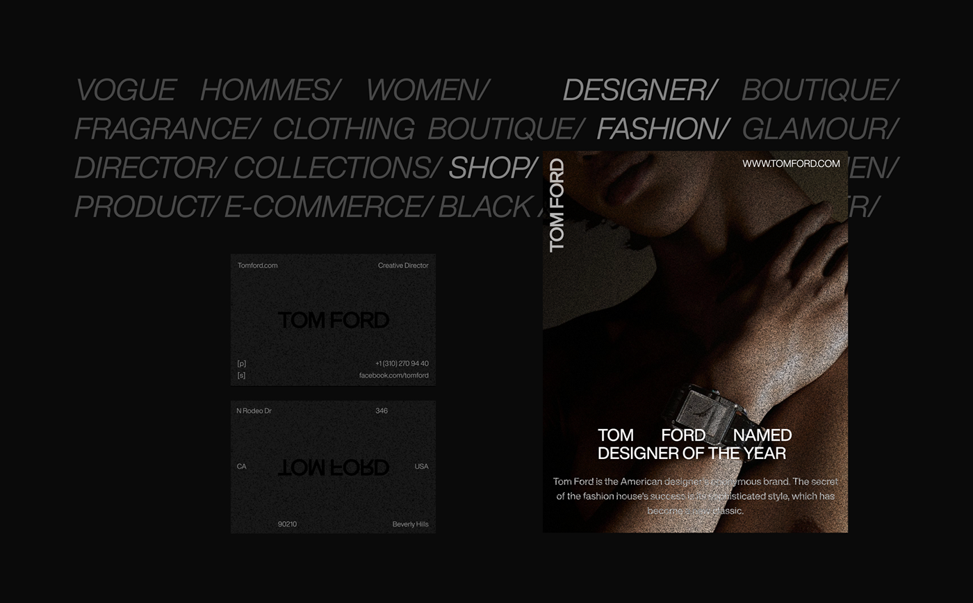 TOM FORD | E-commerce — Изображение №6 — Интерфейсы, Графика на Dprofile