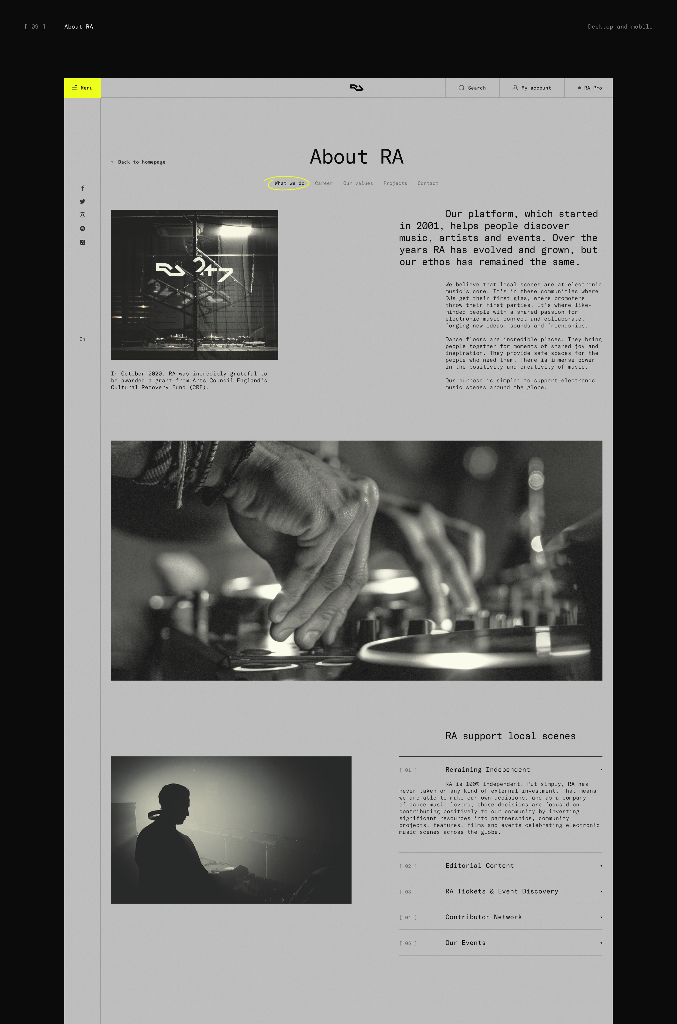 Resident Advisor — online magazine redesign — Изображение №17 — Интерфейсы, Анимация на Dprofile