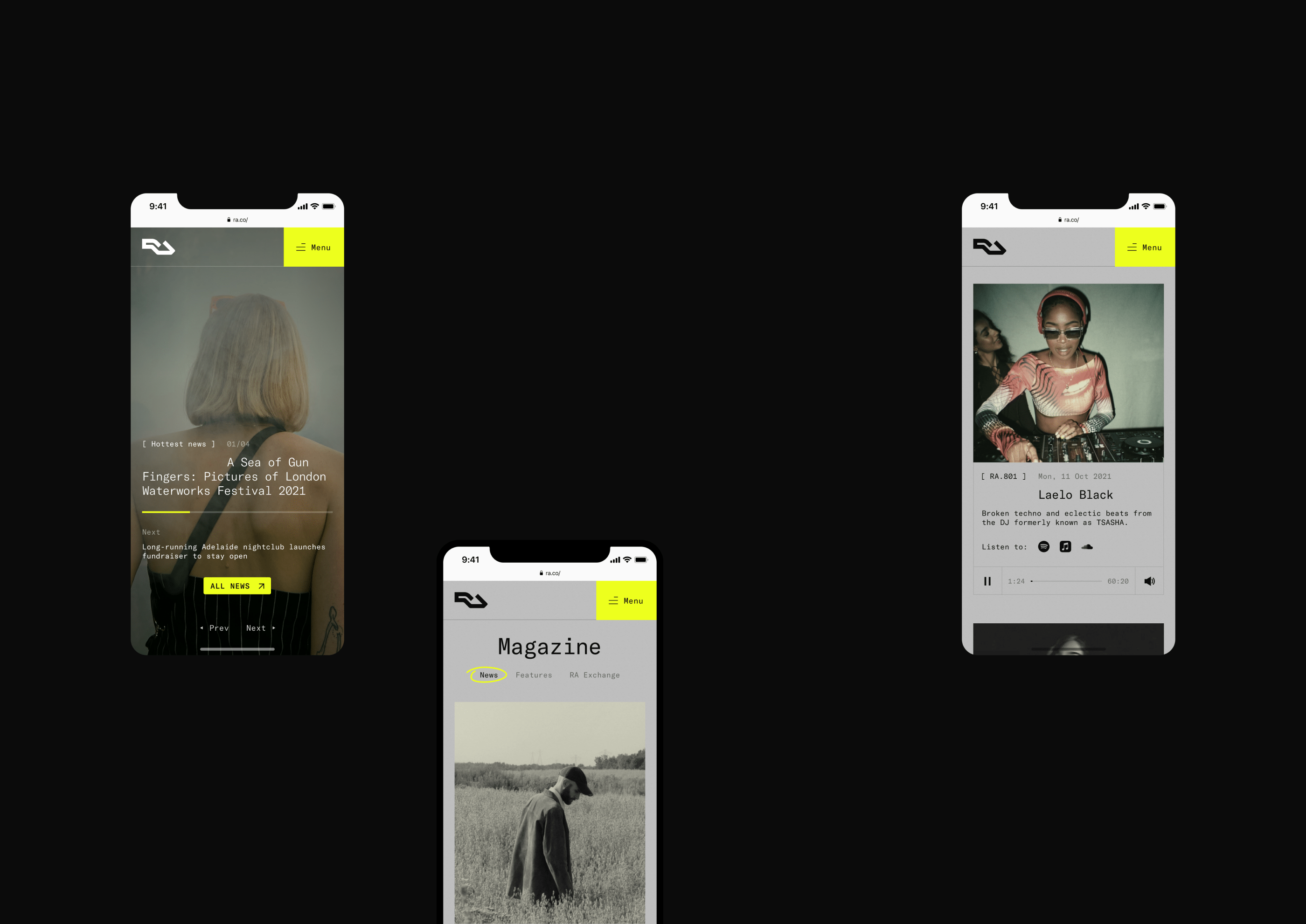 Resident Advisor — online magazine redesign — Изображение №6 — Интерфейсы, Анимация на Dprofile