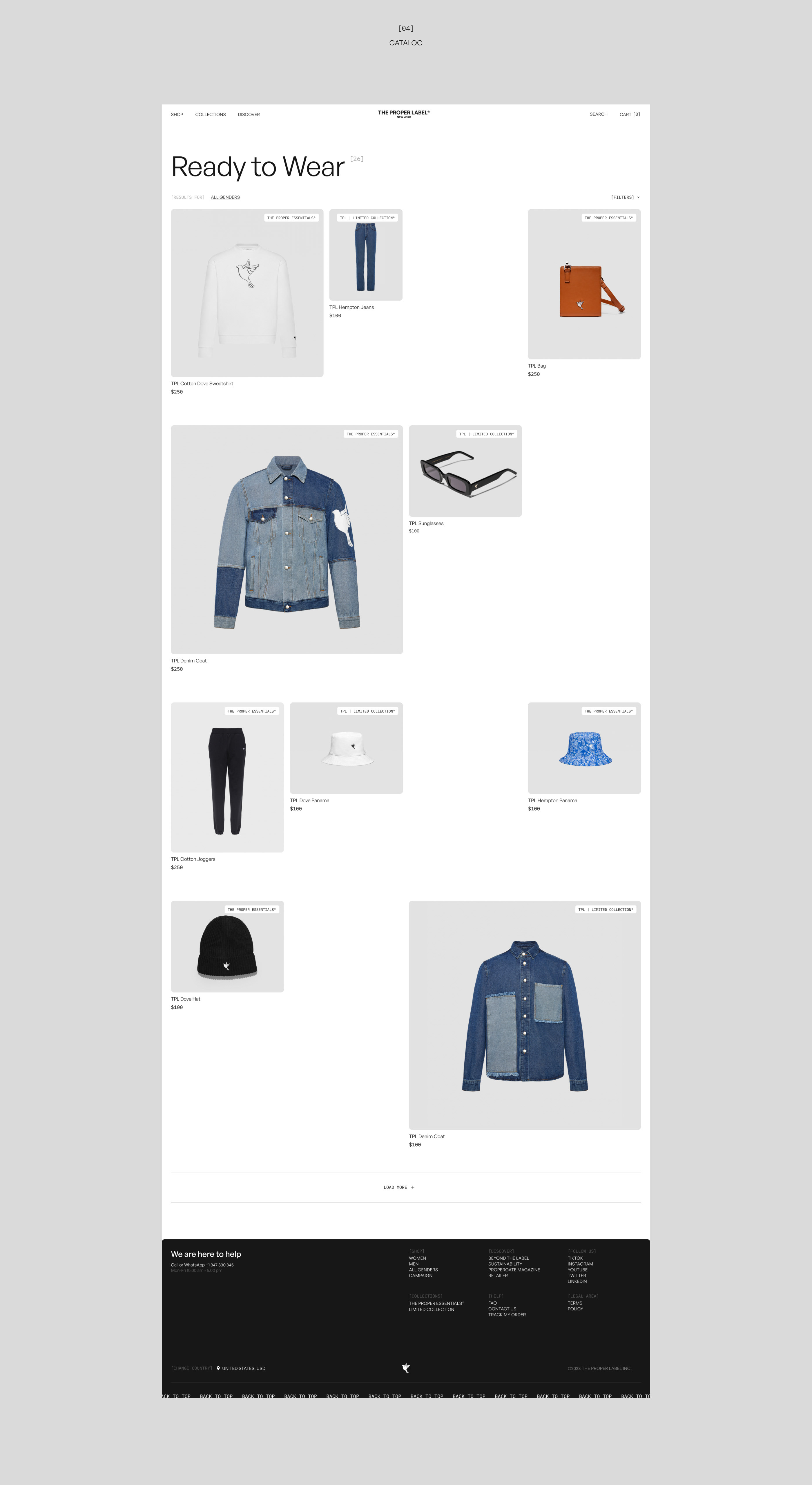 The Proper Label® | E-commerce — Изображение №6 — Интерфейсы, Анимация на Dprofile