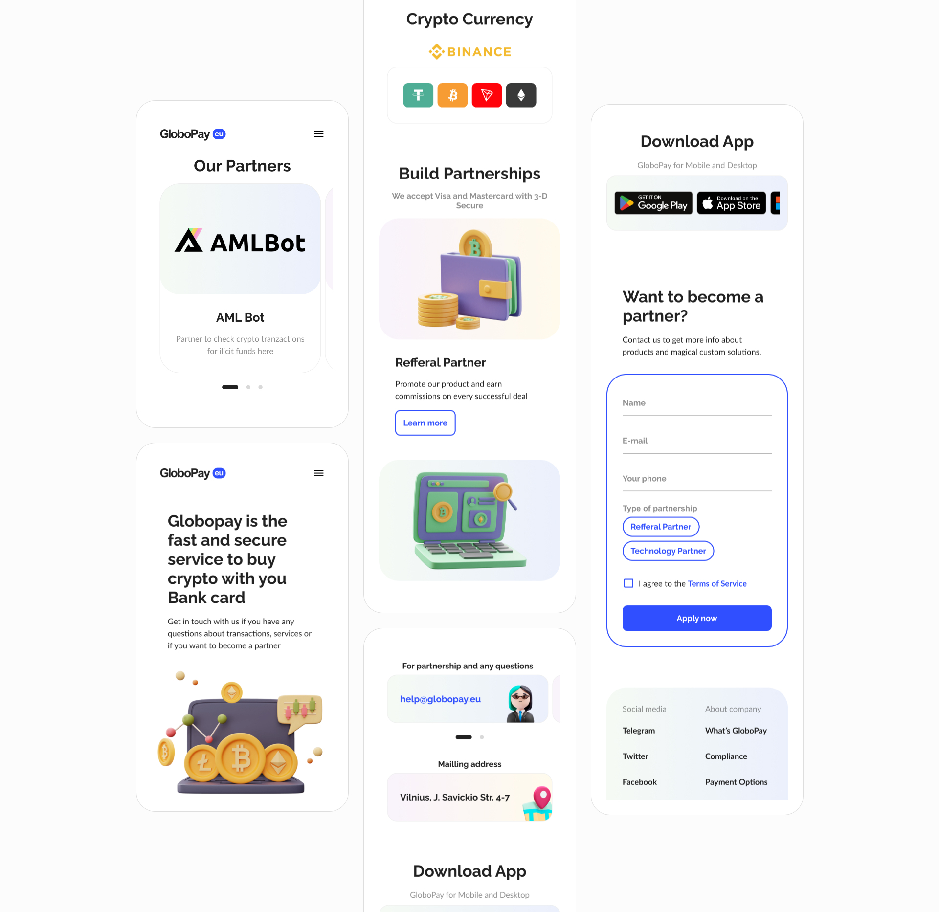 UI/UX Design | Crypto Wallet GloboPay — Изображение №14 — Интерфейсы на Dprofile