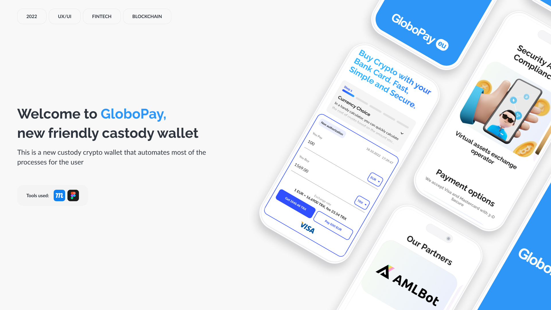 UI/UX Design | Crypto Wallet GloboPay — Изображение №1 — Интерфейсы на Dprofile