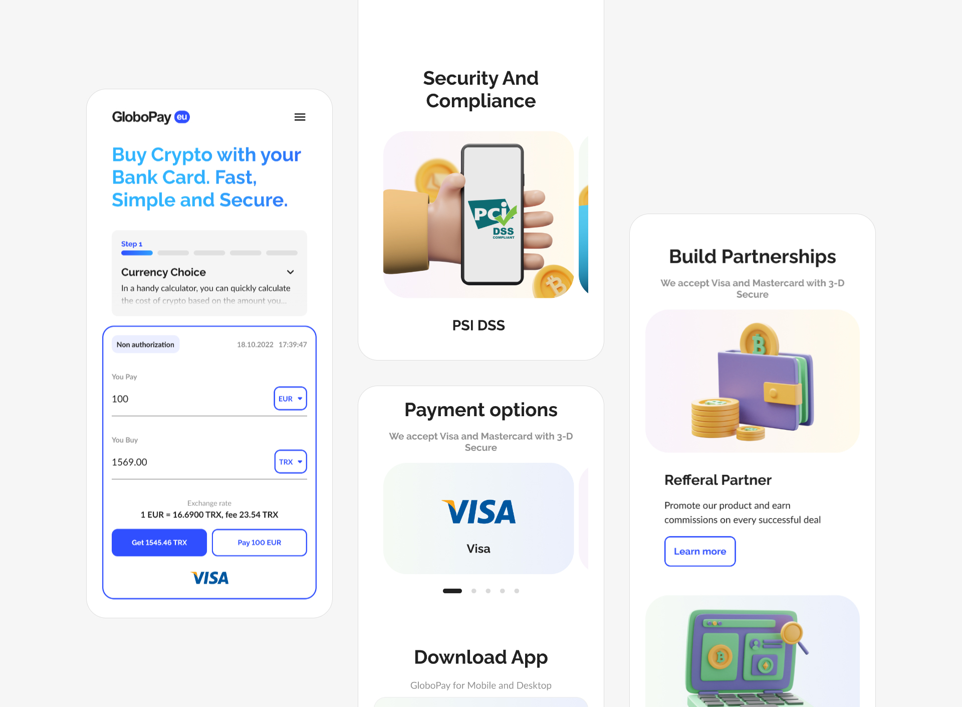 UI/UX Design | Crypto Wallet GloboPay — Изображение №6 — Интерфейсы на Dprofile