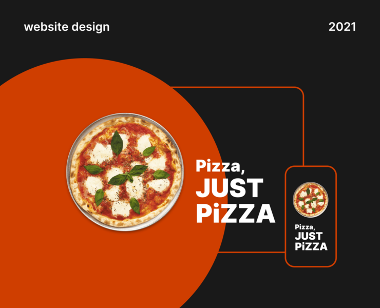 Just Pizza website на Dprofile