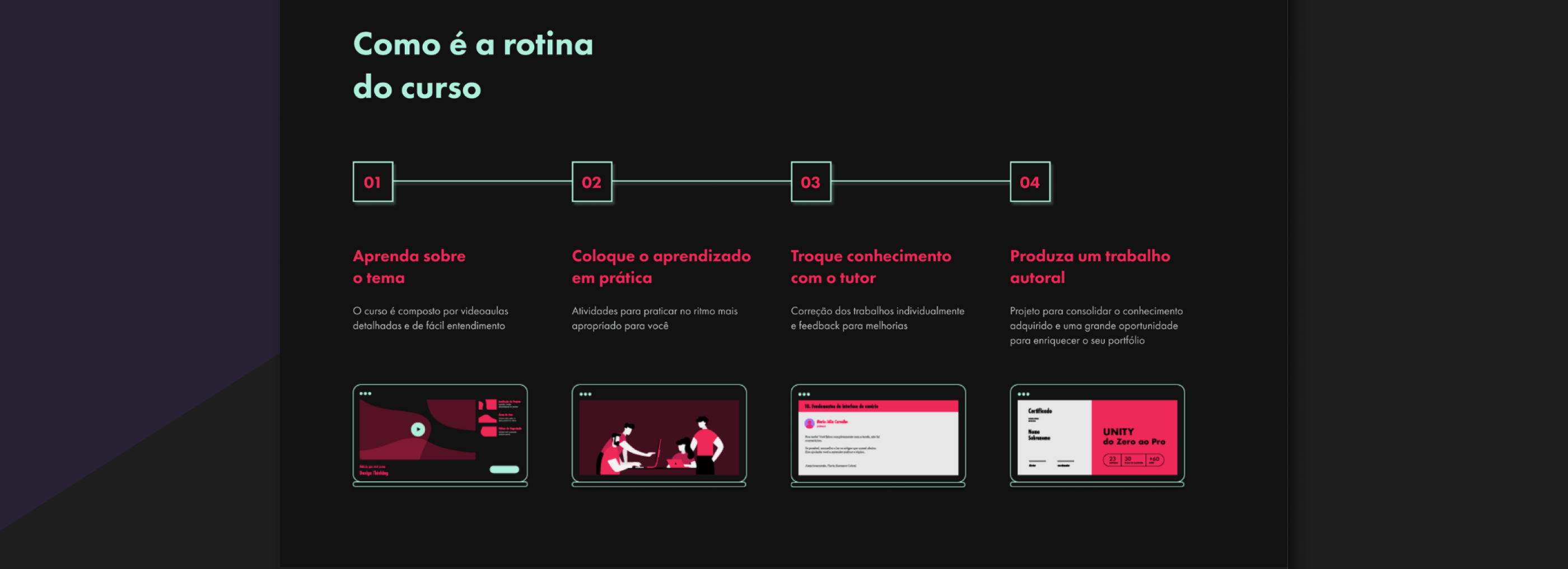 Promolanding for EBAC, Unity course 2021 — Изображение №10 — Интерфейсы на Dprofile
