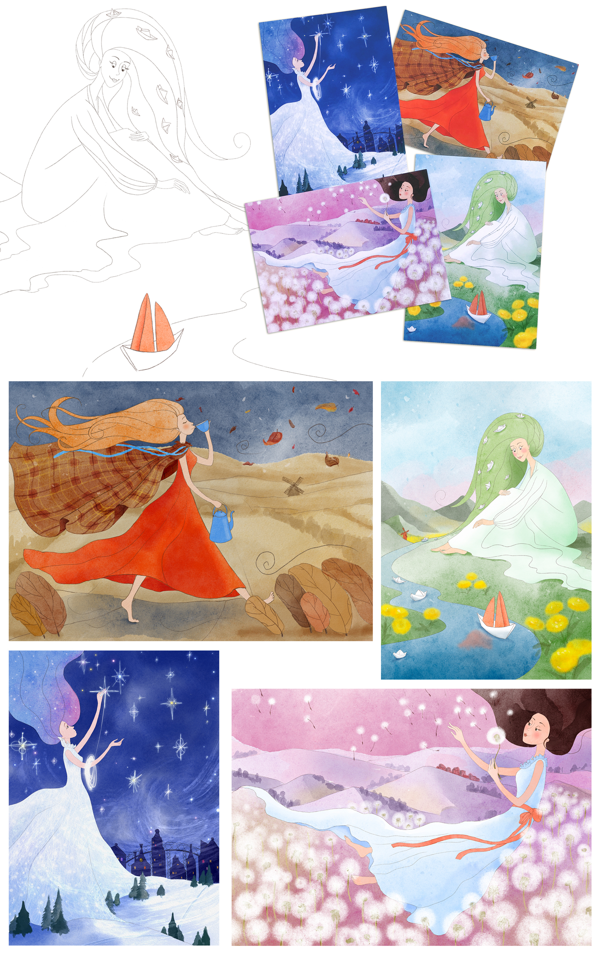 Series of illustrations “Seasons” — Изображение №2 — Иллюстрация на Dprofile