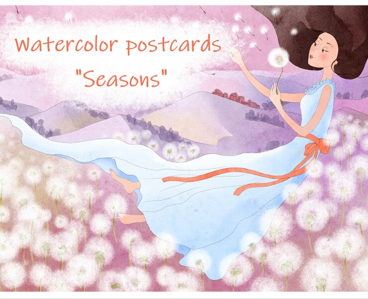 Series of illustrations “Seasons” — Иллюстрация на Dprofile