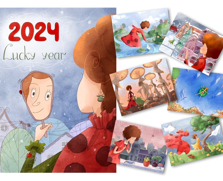 Calendar project 2024 -year of the green dragon -part 2 на Dprofile