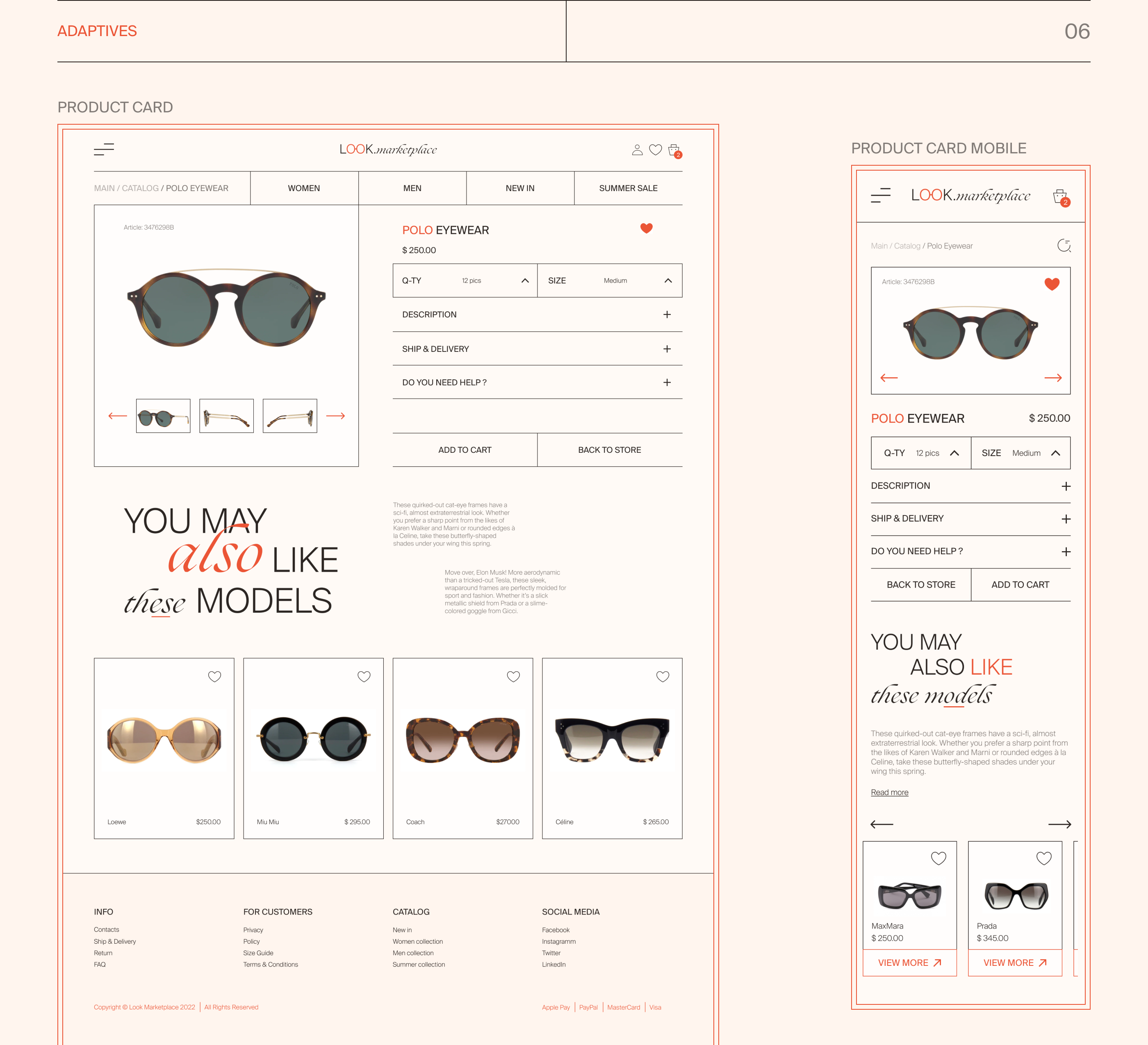 Sunglasses online-store — Изображение №7 — Интерфейсы на Dprofile