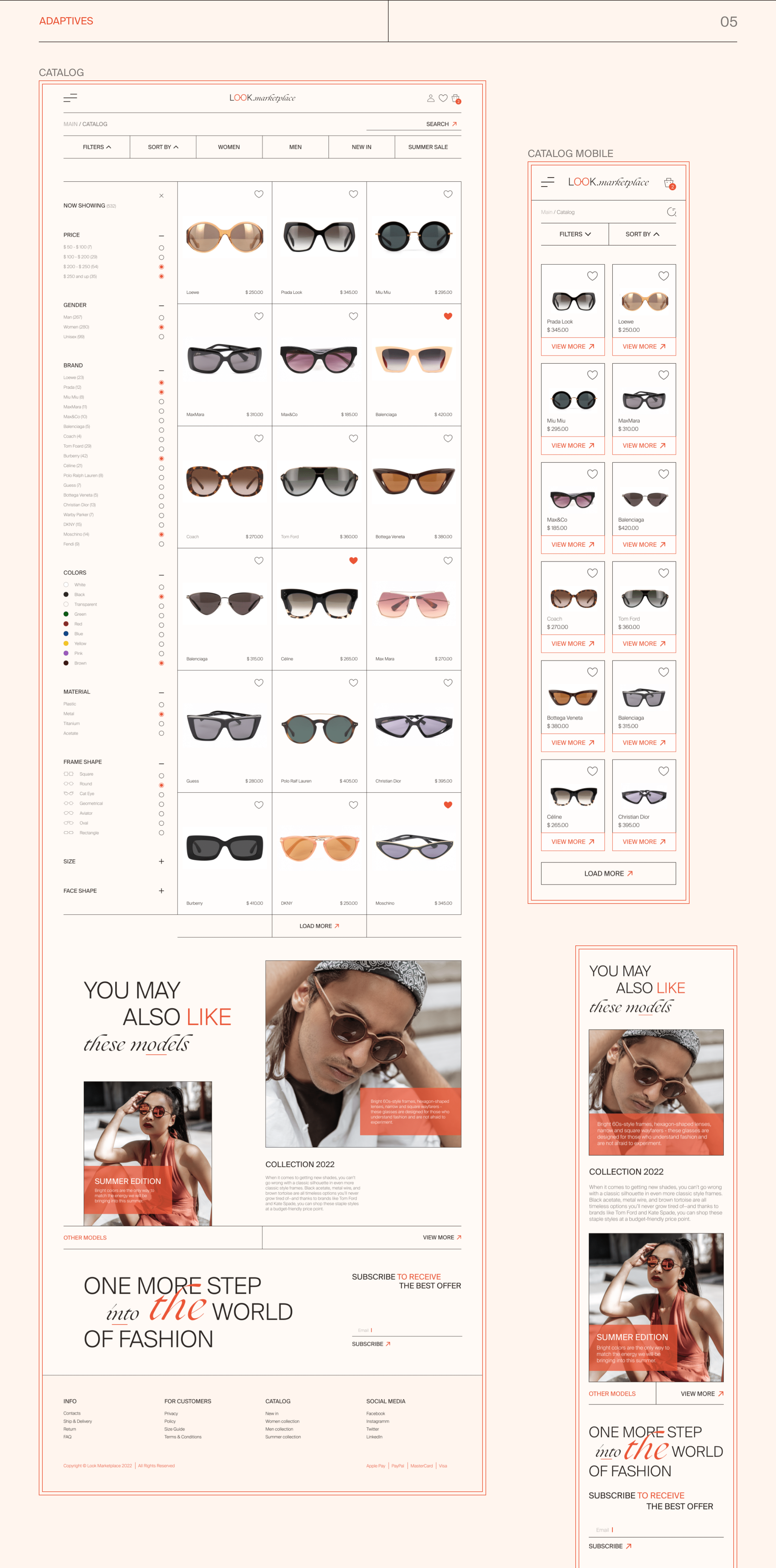 Sunglasses online-store — Изображение №6 — Интерфейсы на Dprofile