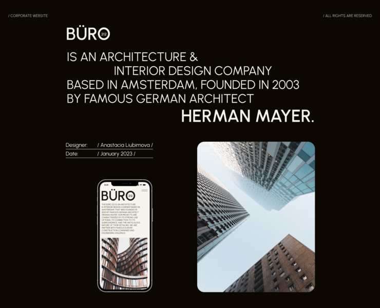 "The Büro 212" Архитектурное бюро на Dprofile